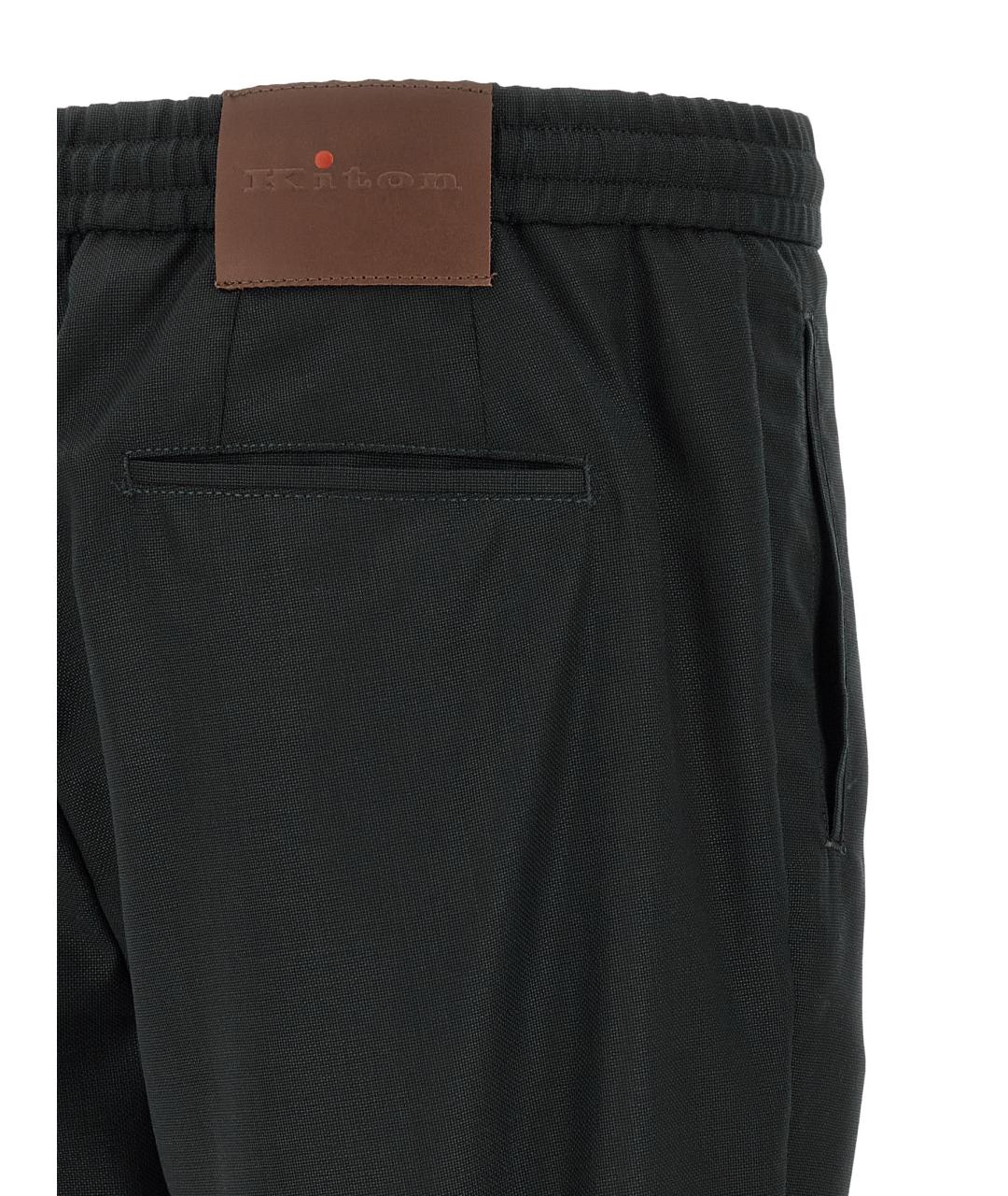 KITON Серые шерстяные повседневные брюки, фото 4