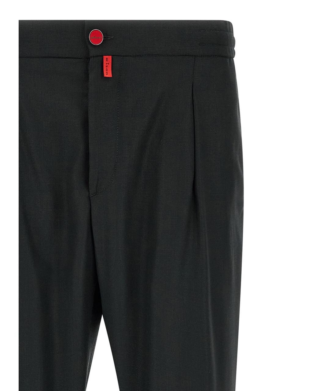 KITON Серые шерстяные повседневные брюки, фото 3