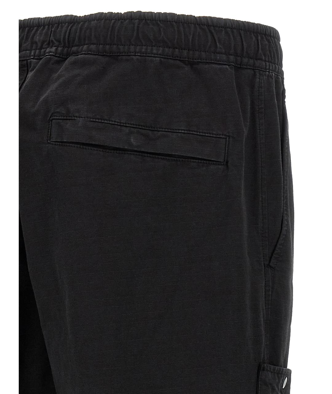 STONE ISLAND Черные хлопковые повседневные брюки, фото 4