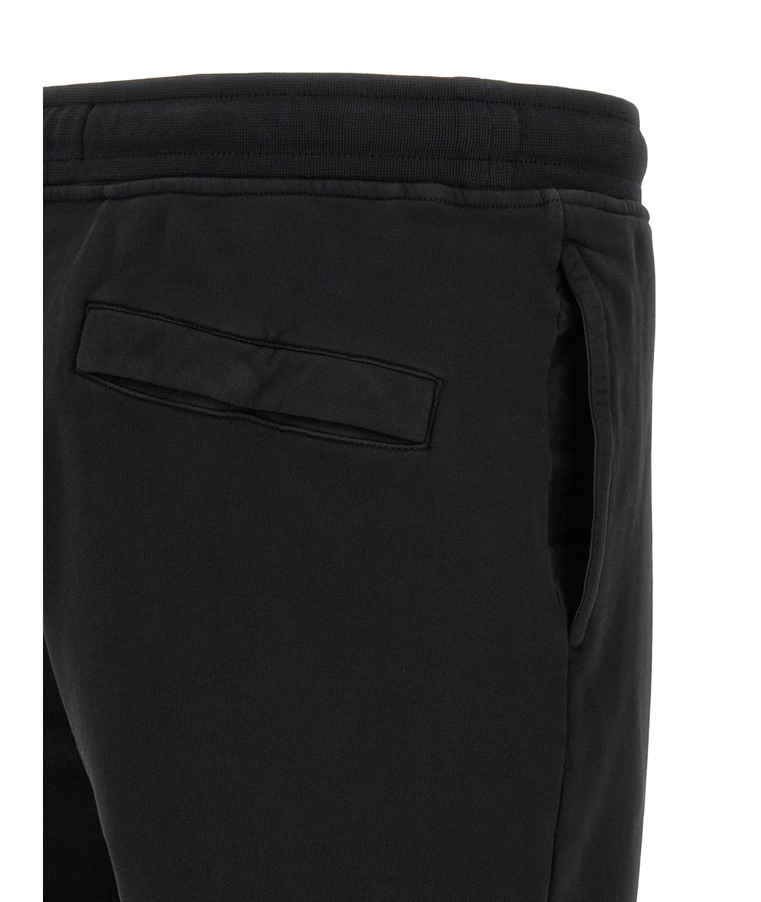 STONE ISLAND Черные хлопковые повседневные брюки, фото 4