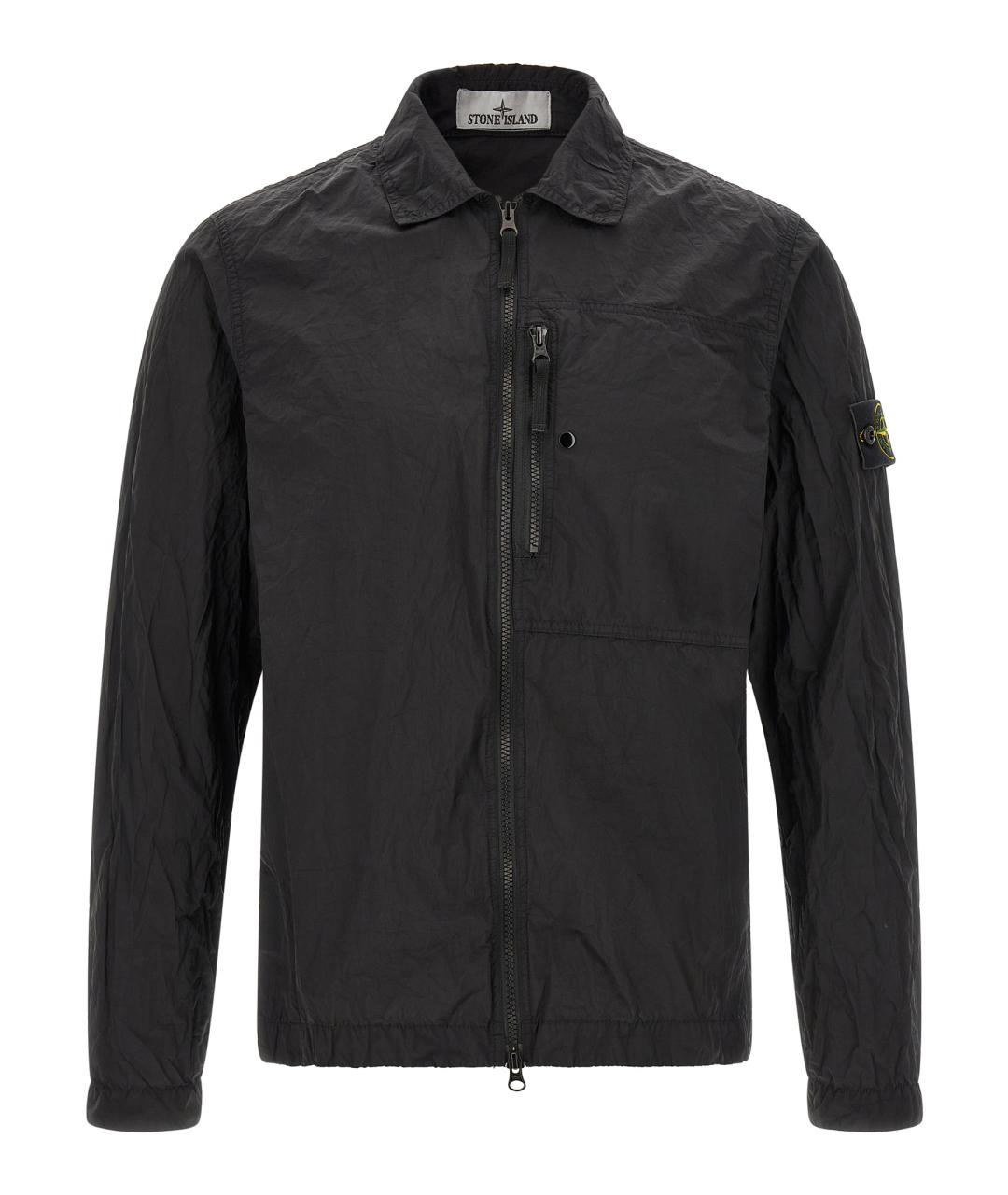 STONE ISLAND Черная полиамидовая куртка, фото 1