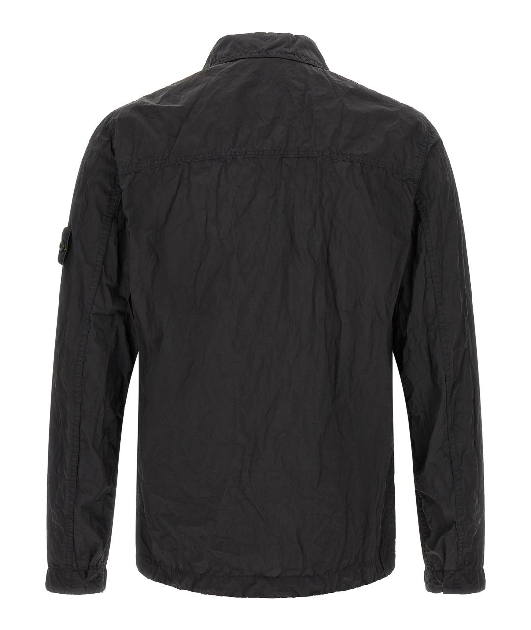 STONE ISLAND Черная полиамидовая куртка, фото 2
