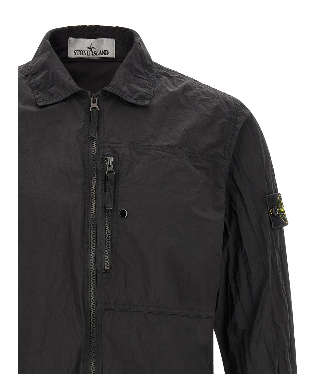 STONE ISLAND Черная полиамидовая куртка, фото 3