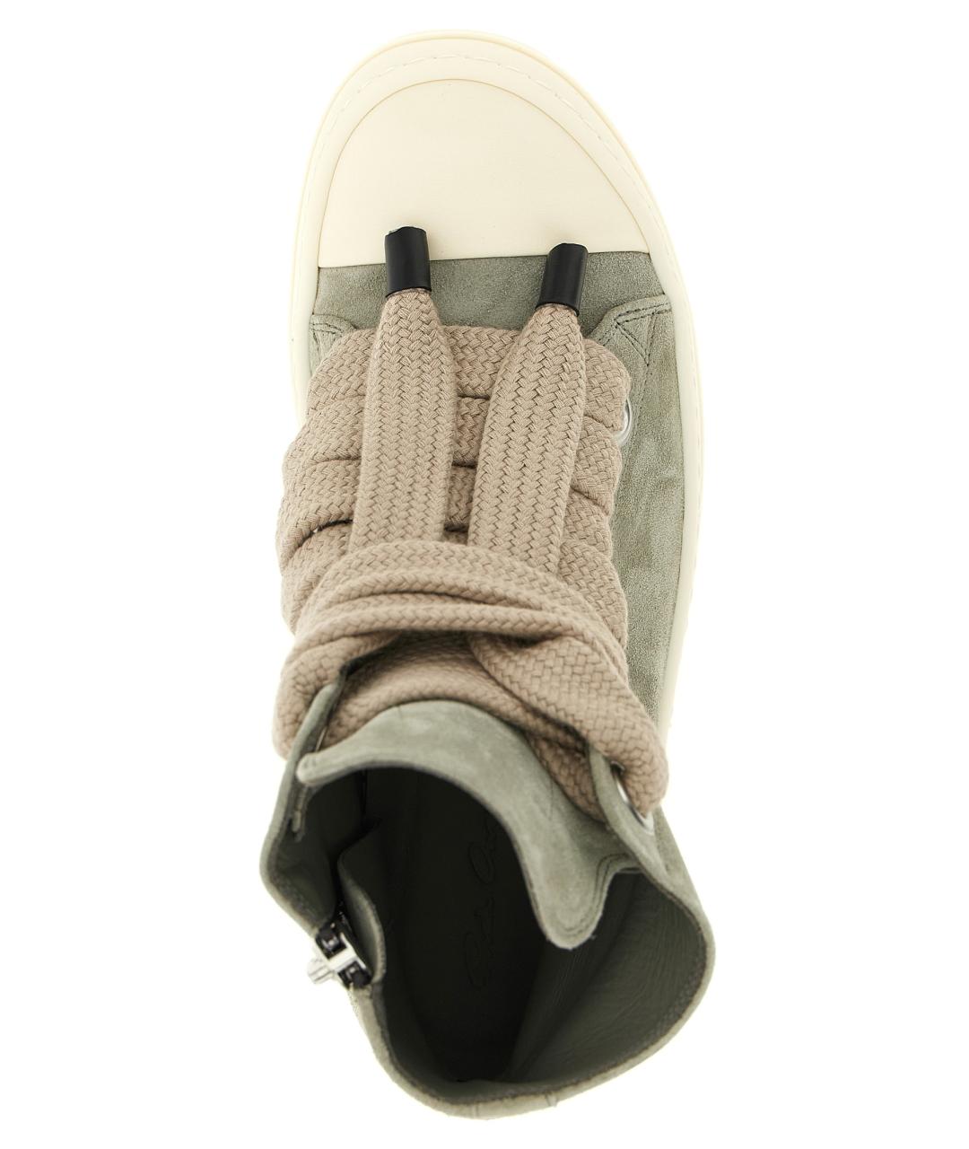RICK OWENS Зеленые замшевые кроссовки, фото 4