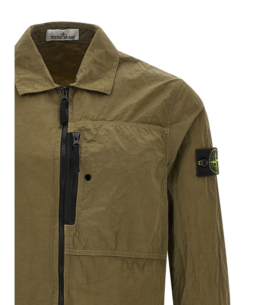 STONE ISLAND Зеленая полиамидовая куртка, фото 3