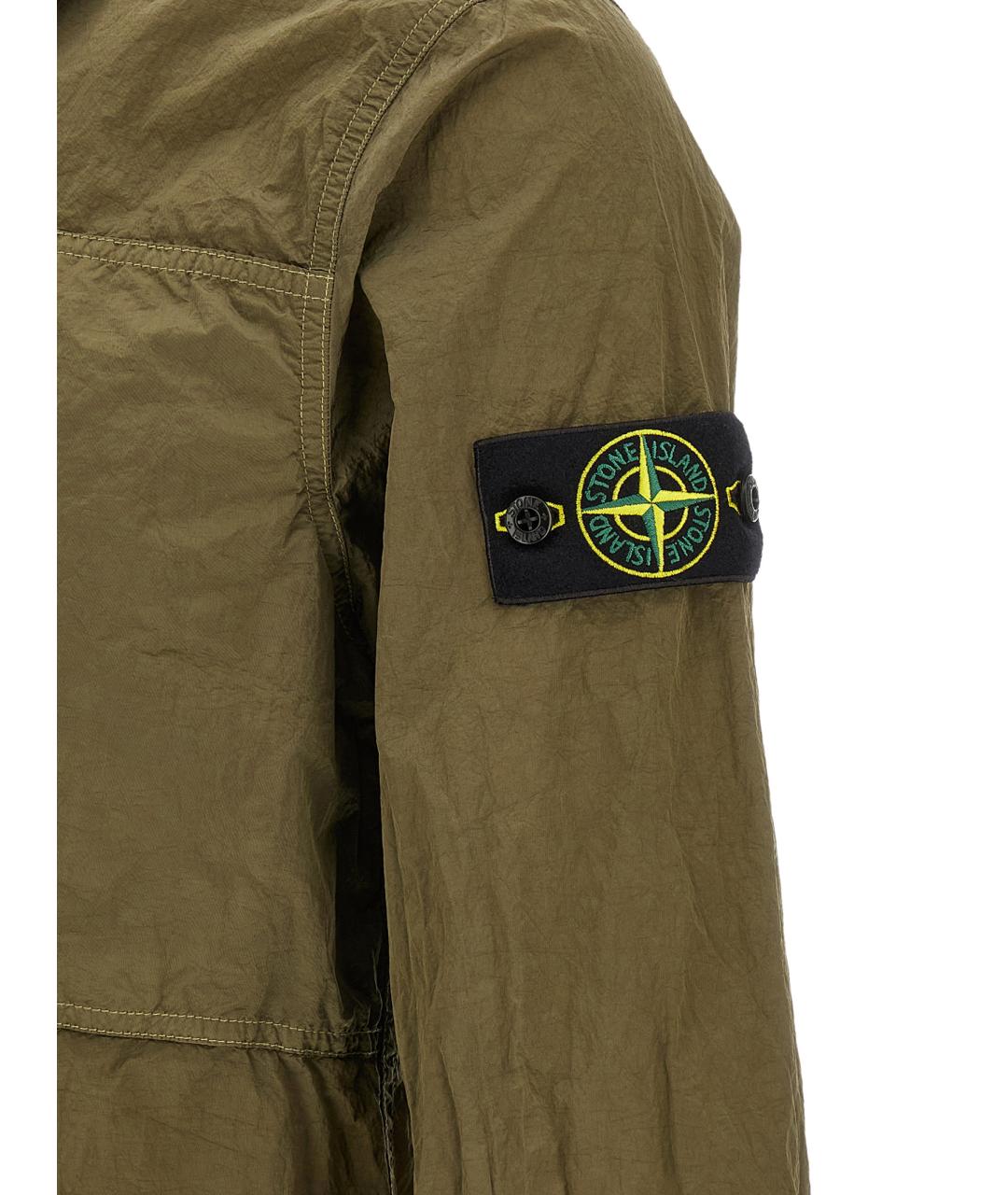 STONE ISLAND Зеленая полиамидовая куртка, фото 5