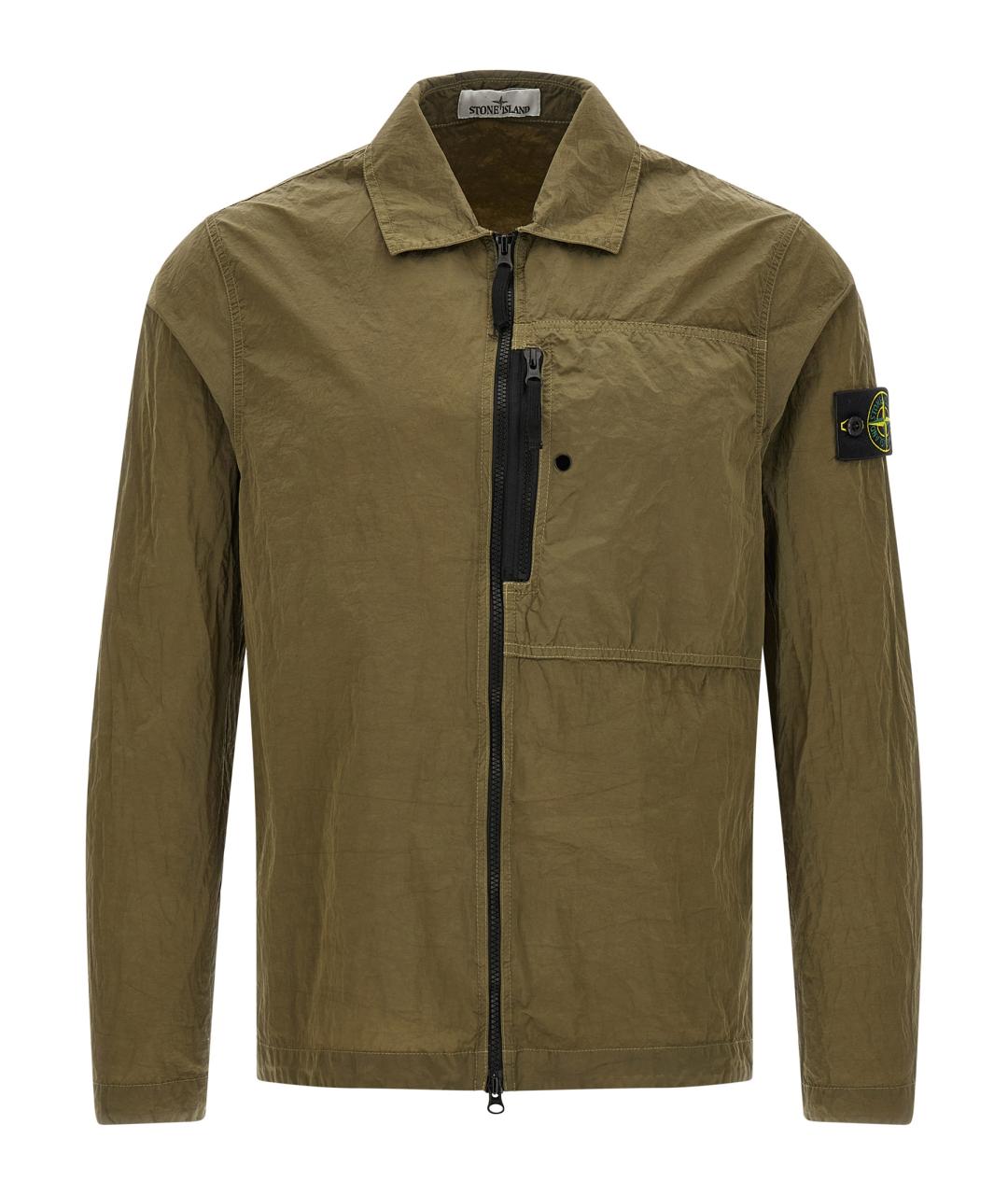 STONE ISLAND Зеленая полиамидовая куртка, фото 1