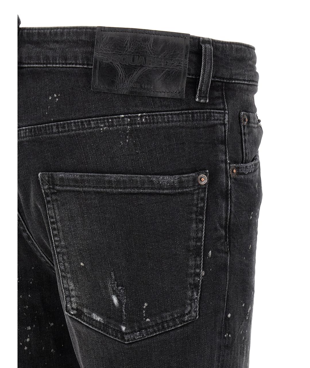 DSQUARED2 Черные хлопковые джинсы скинни, фото 4