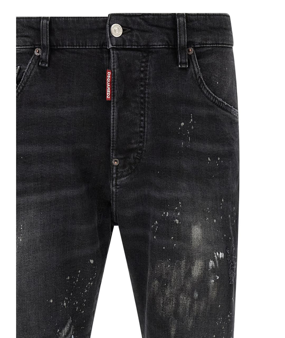 DSQUARED2 Черные хлопковые джинсы скинни, фото 3