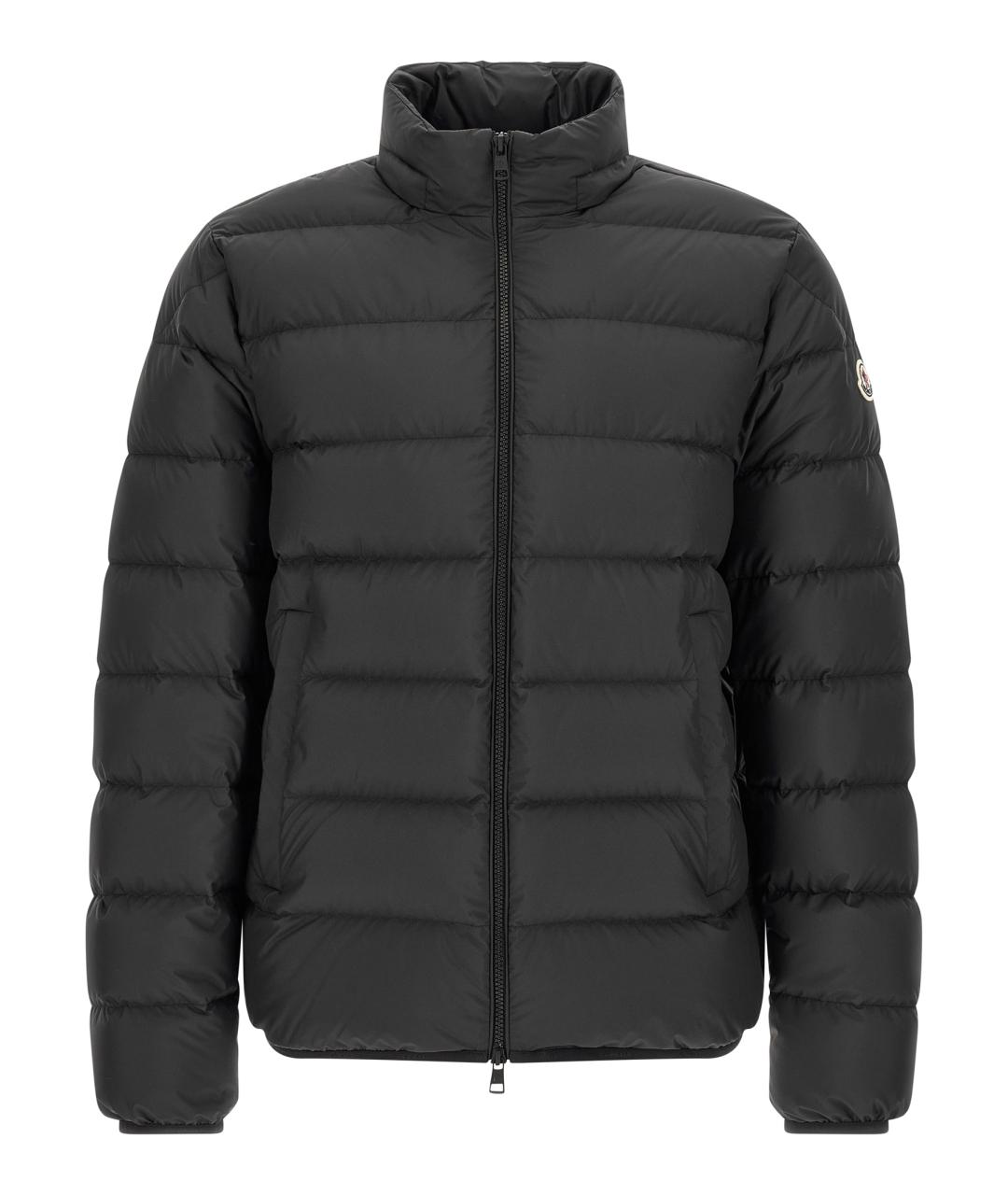 MONCLER Черный полиэстеровый пуховик, фото 2
