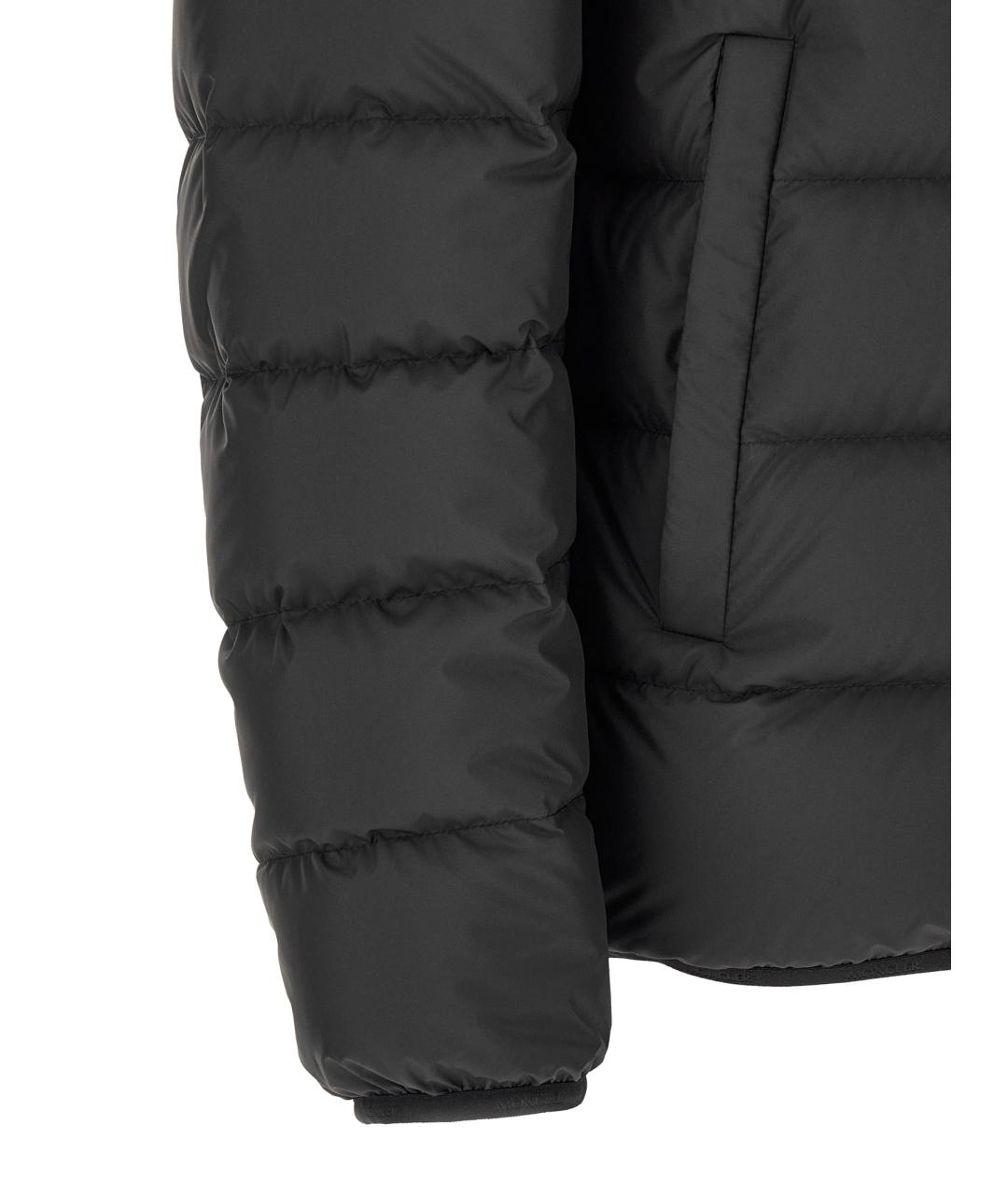MONCLER Черный полиэстеровый пуховик, фото 5