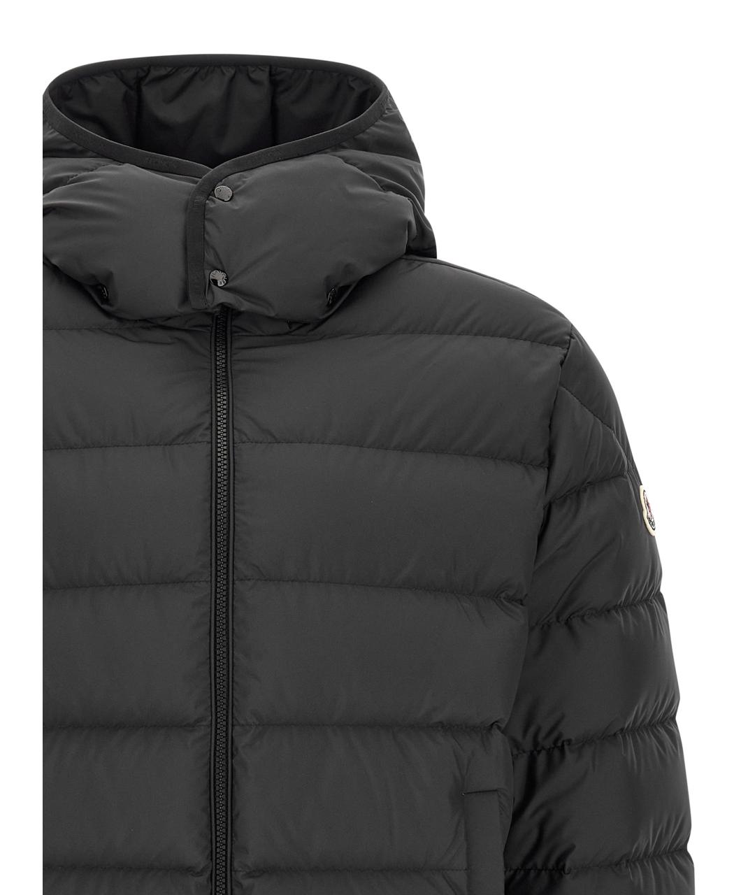 MONCLER Черный полиэстеровый пуховик, фото 4