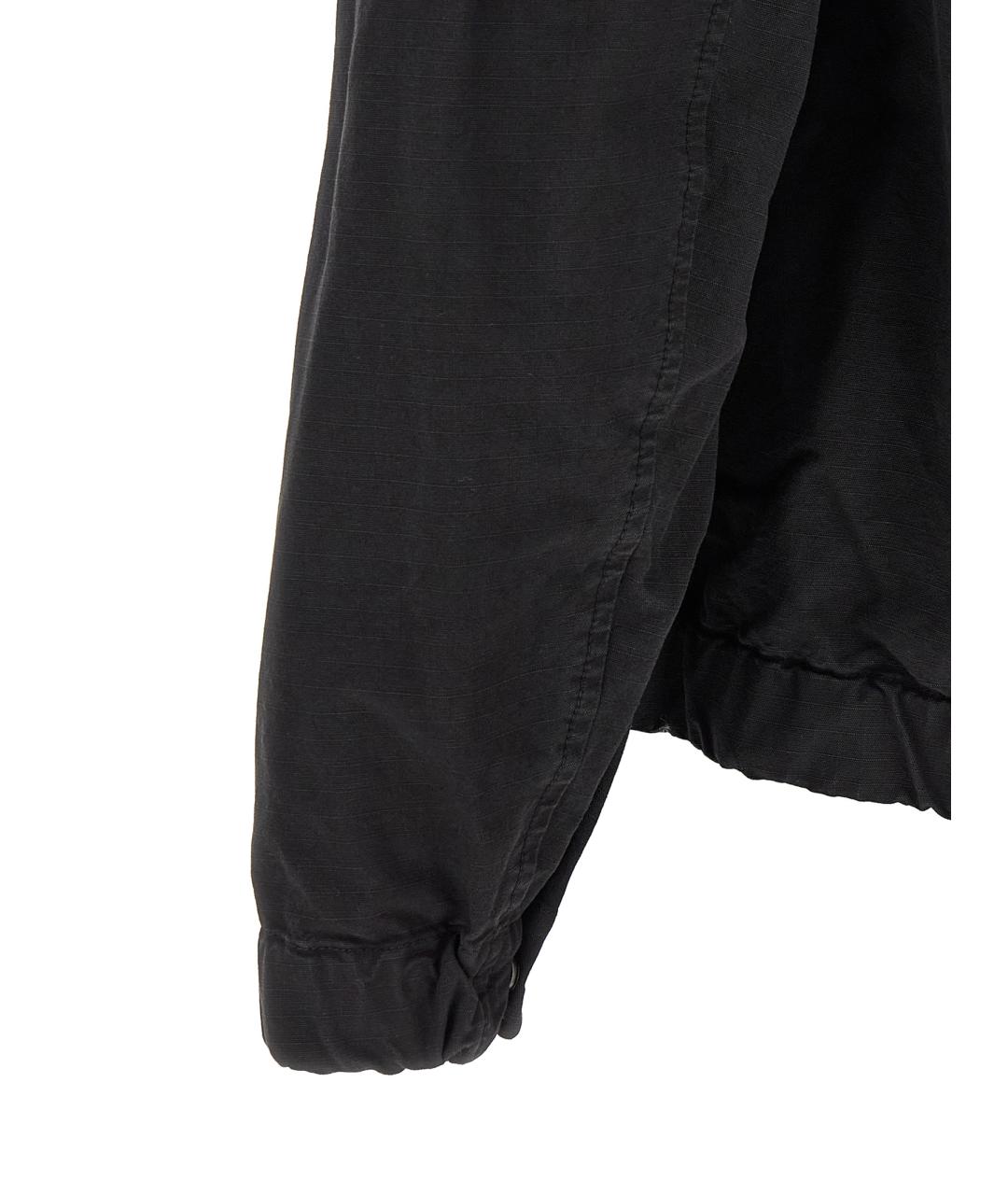 STONE ISLAND Черная хлопковая куртка, фото 4