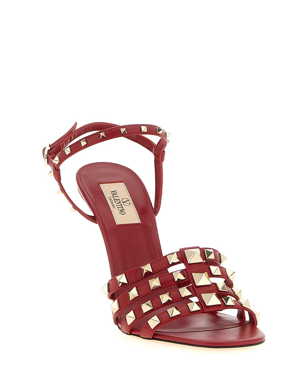 VALENTINO Красные кожаные босоножки, фото 2