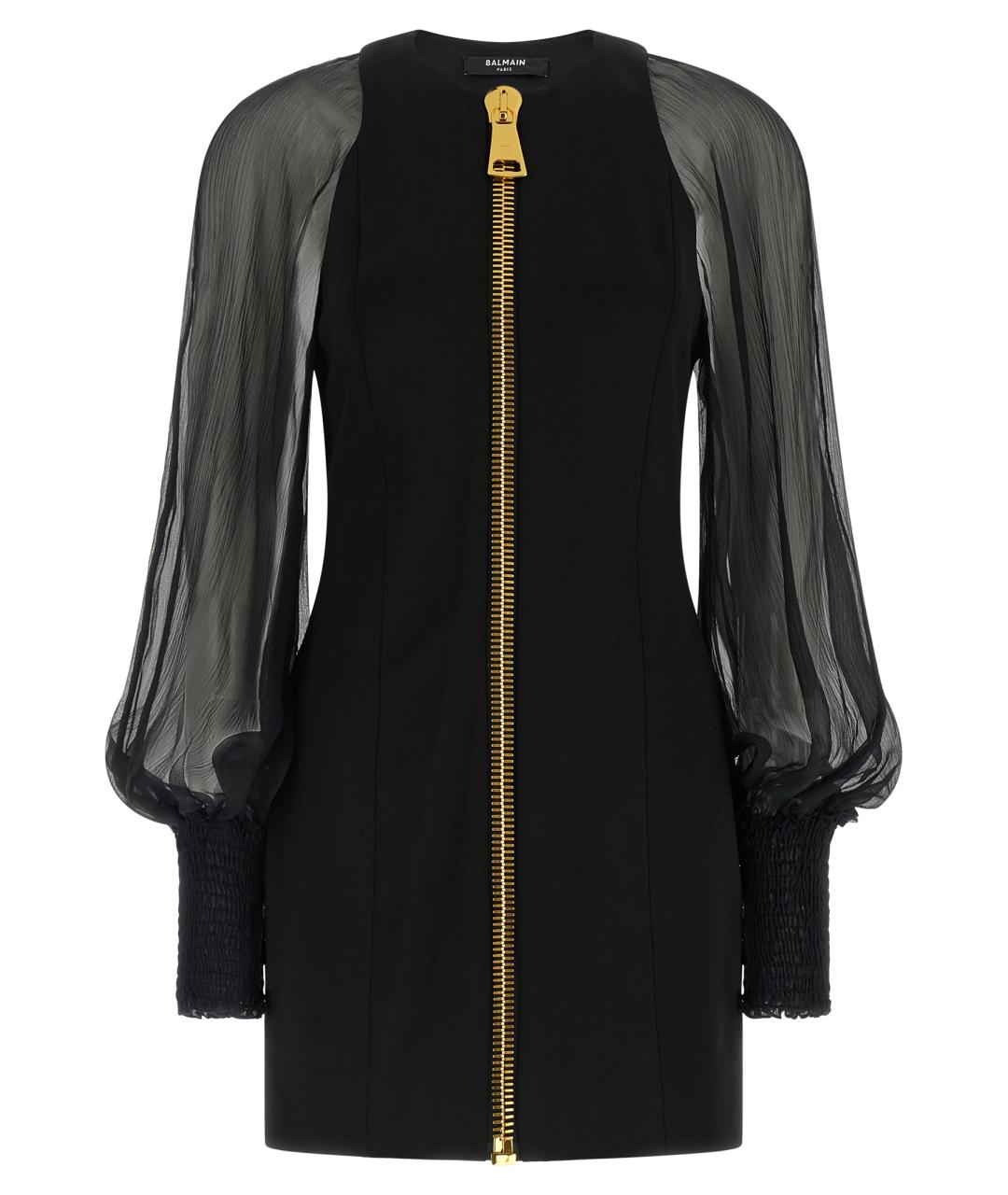BALMAIN Черное вискозное платье, фото 1