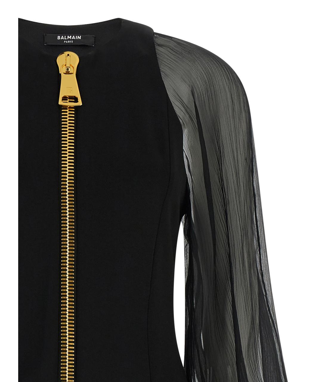 BALMAIN Черное вискозное платье, фото 3
