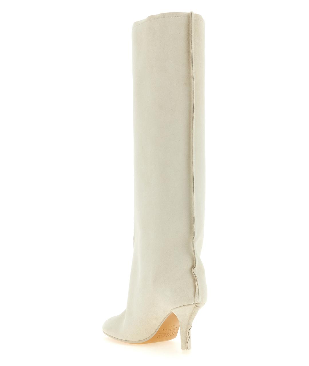 MM6 MAISON MARGIELA Белые кожаные сапоги, фото 3
