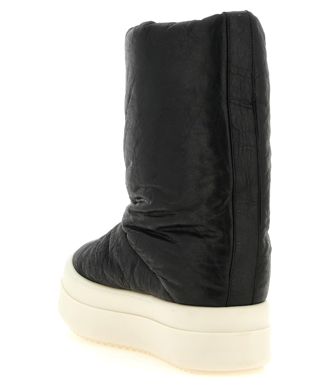 RICK OWENS Черные кожаные высокие ботинки, фото 3