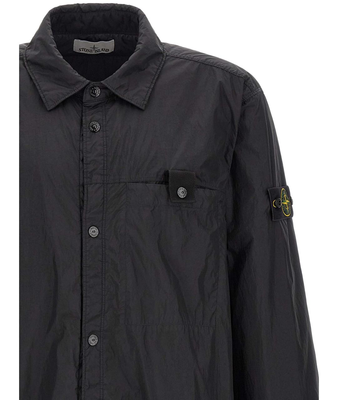 STONE ISLAND Черная полиамидовая куртка, фото 3