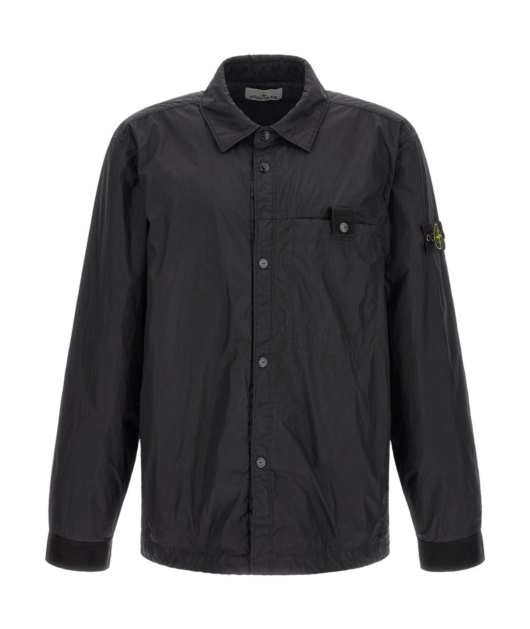 STONE ISLAND Черная полиамидовая куртка, фото 1