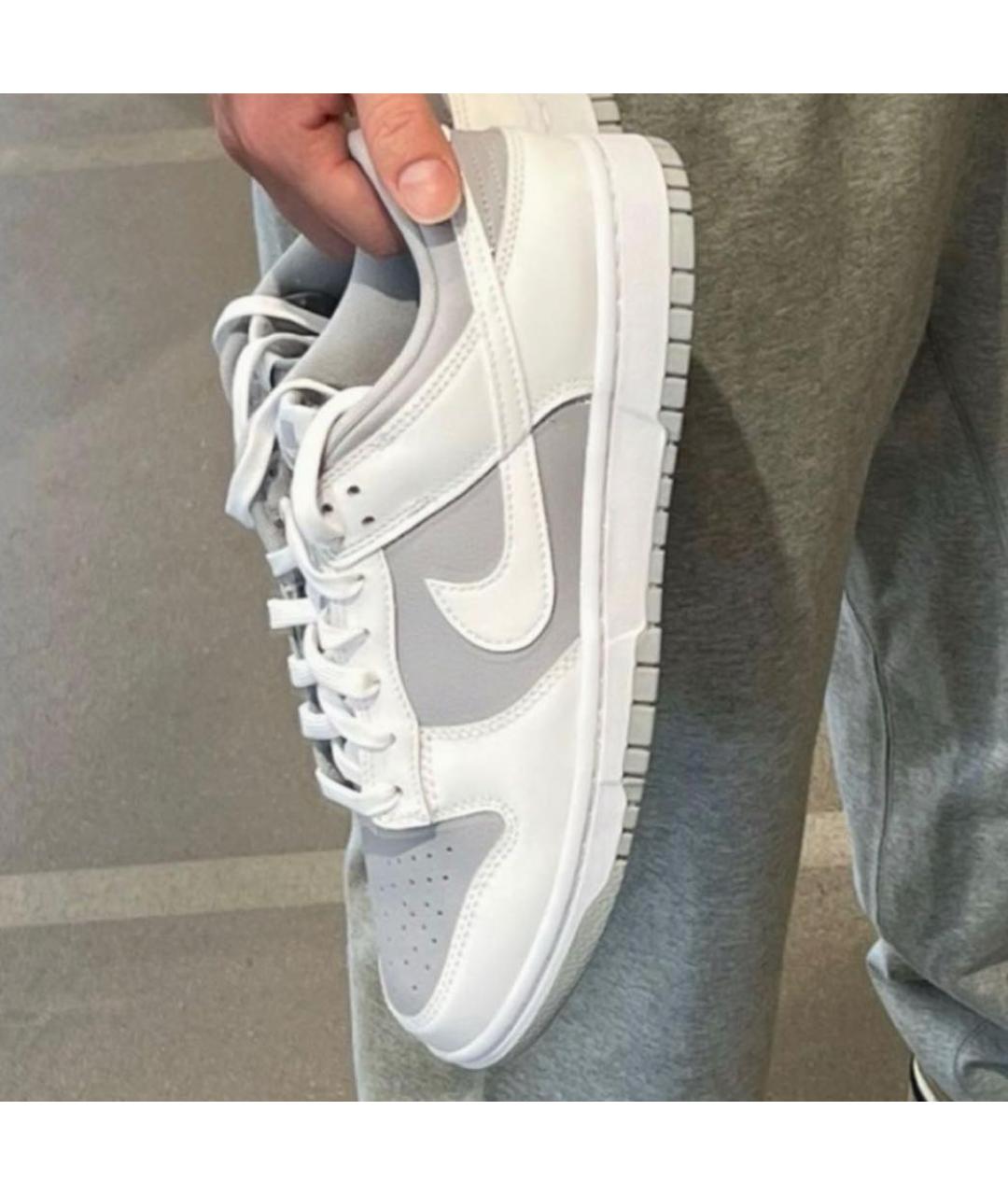 NIKE Серые кожаные кроссовки, фото 6