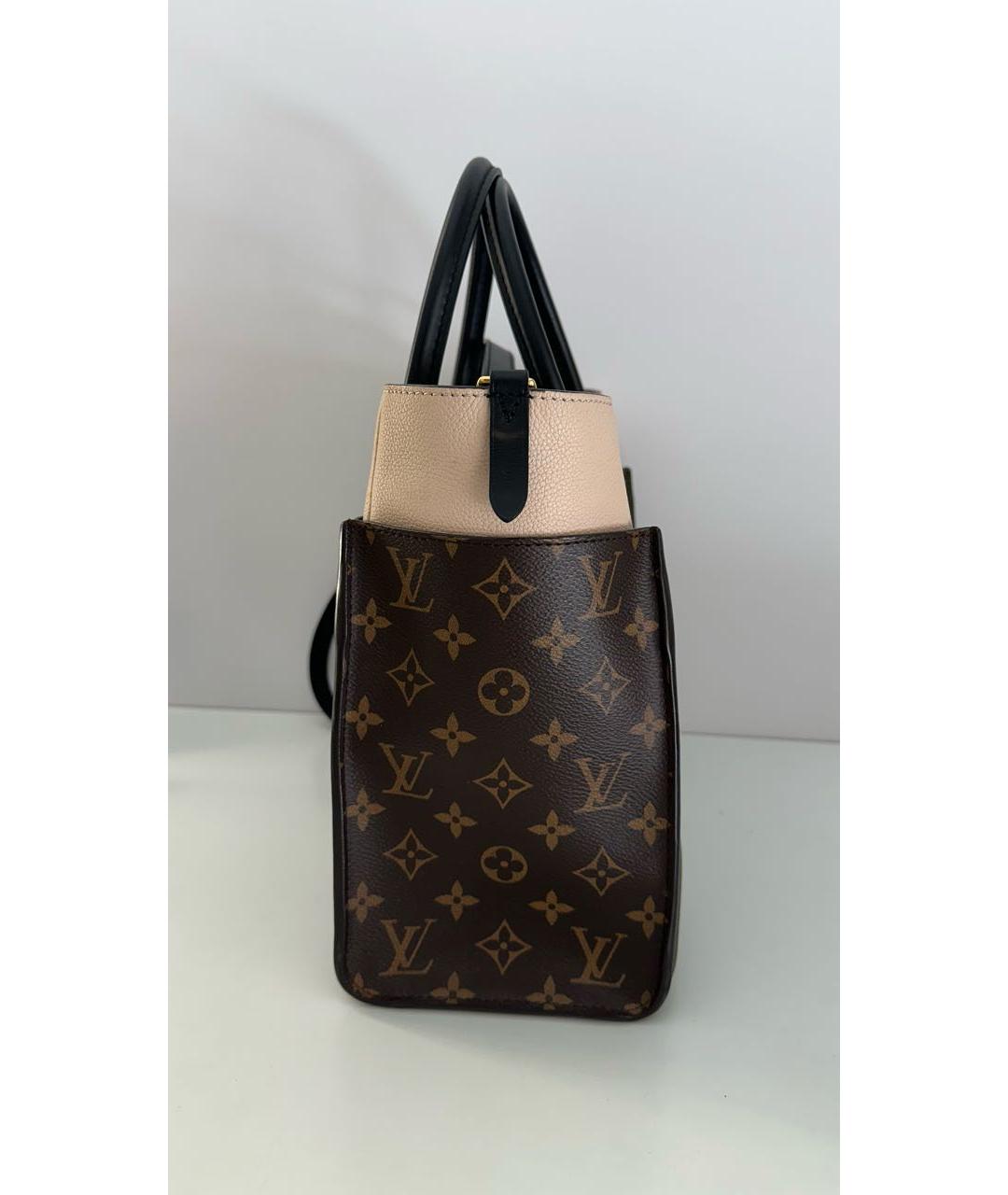 LOUIS VUITTON Хаки кожаная сумка тоут, фото 2