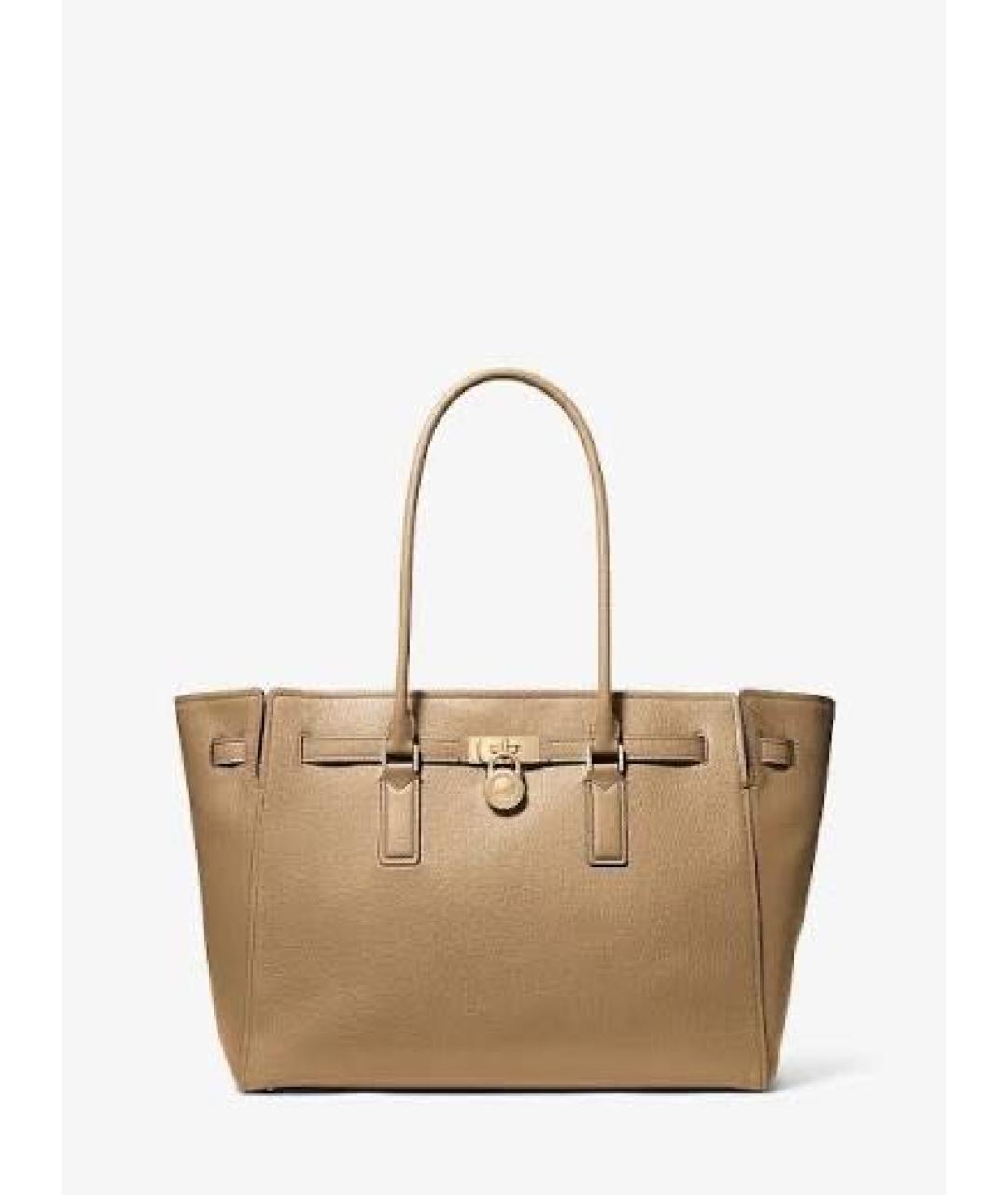 MICHAEL KORS Бежевая кожаная сумка тоут, фото 1