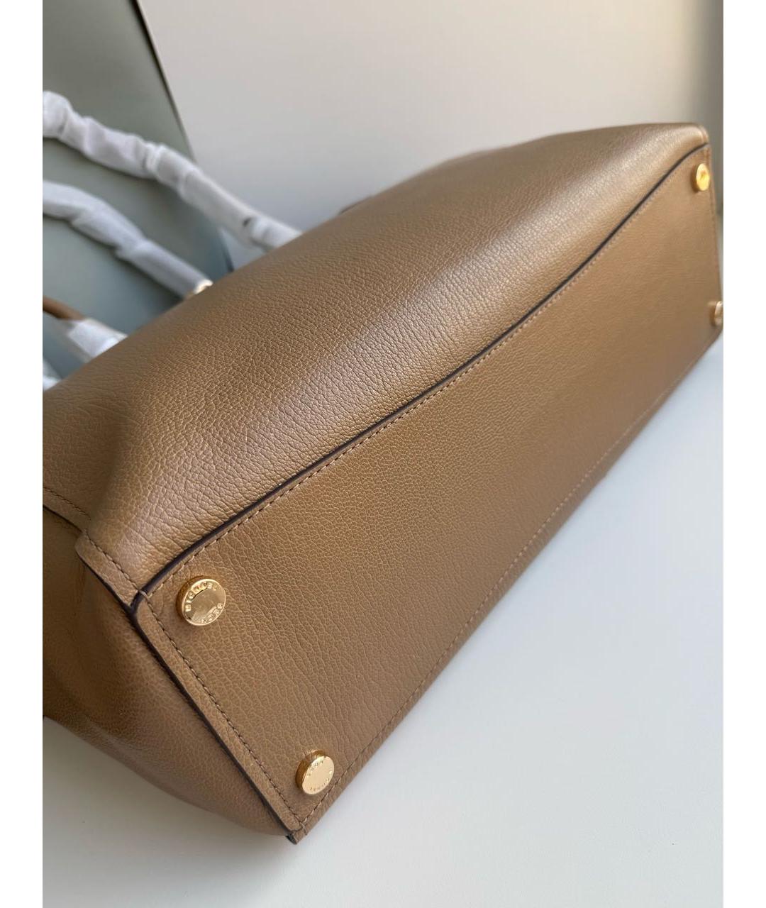 MICHAEL KORS Бежевая кожаная сумка тоут, фото 6