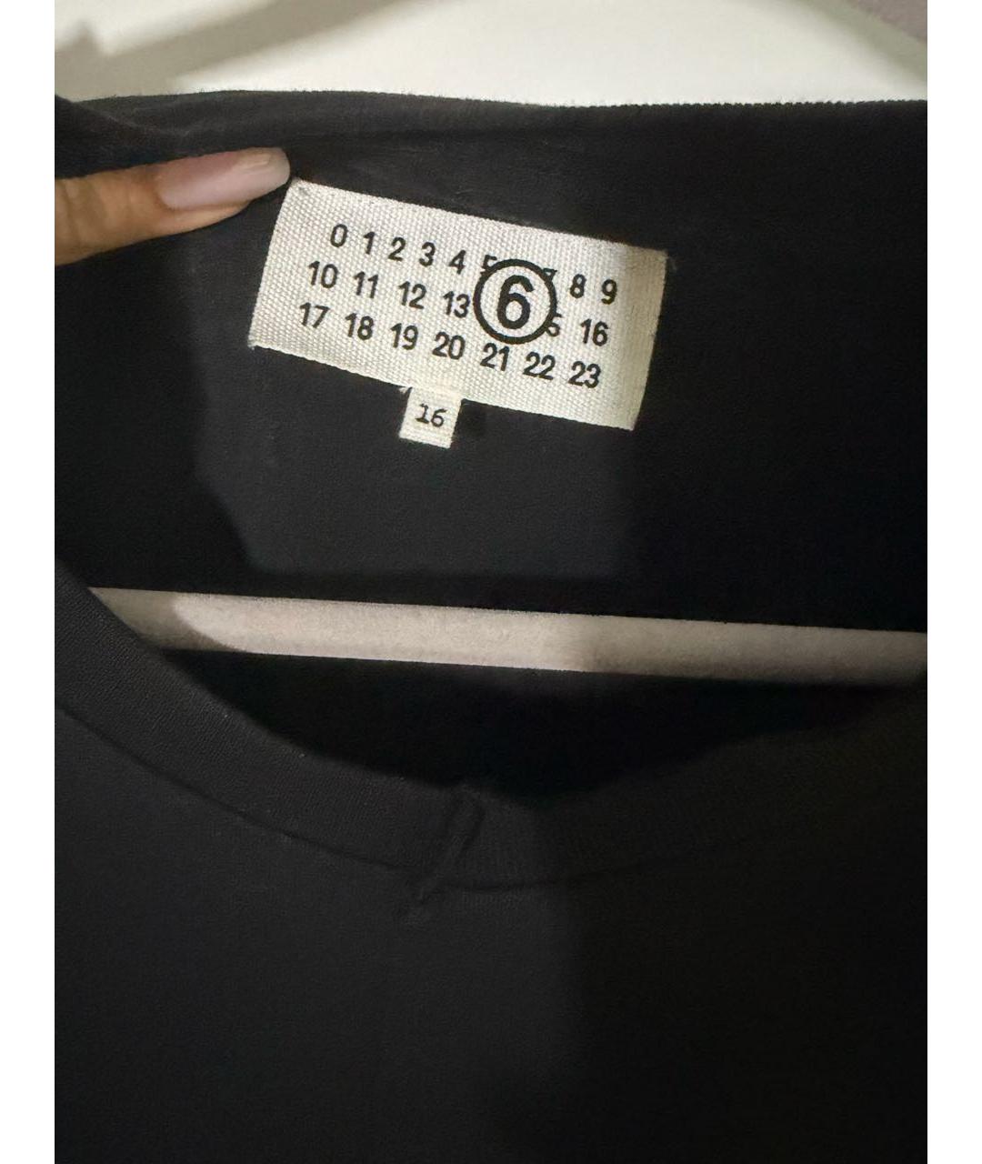 MM6 MAISON MARGIELA Черная хлопковая футболка, фото 4