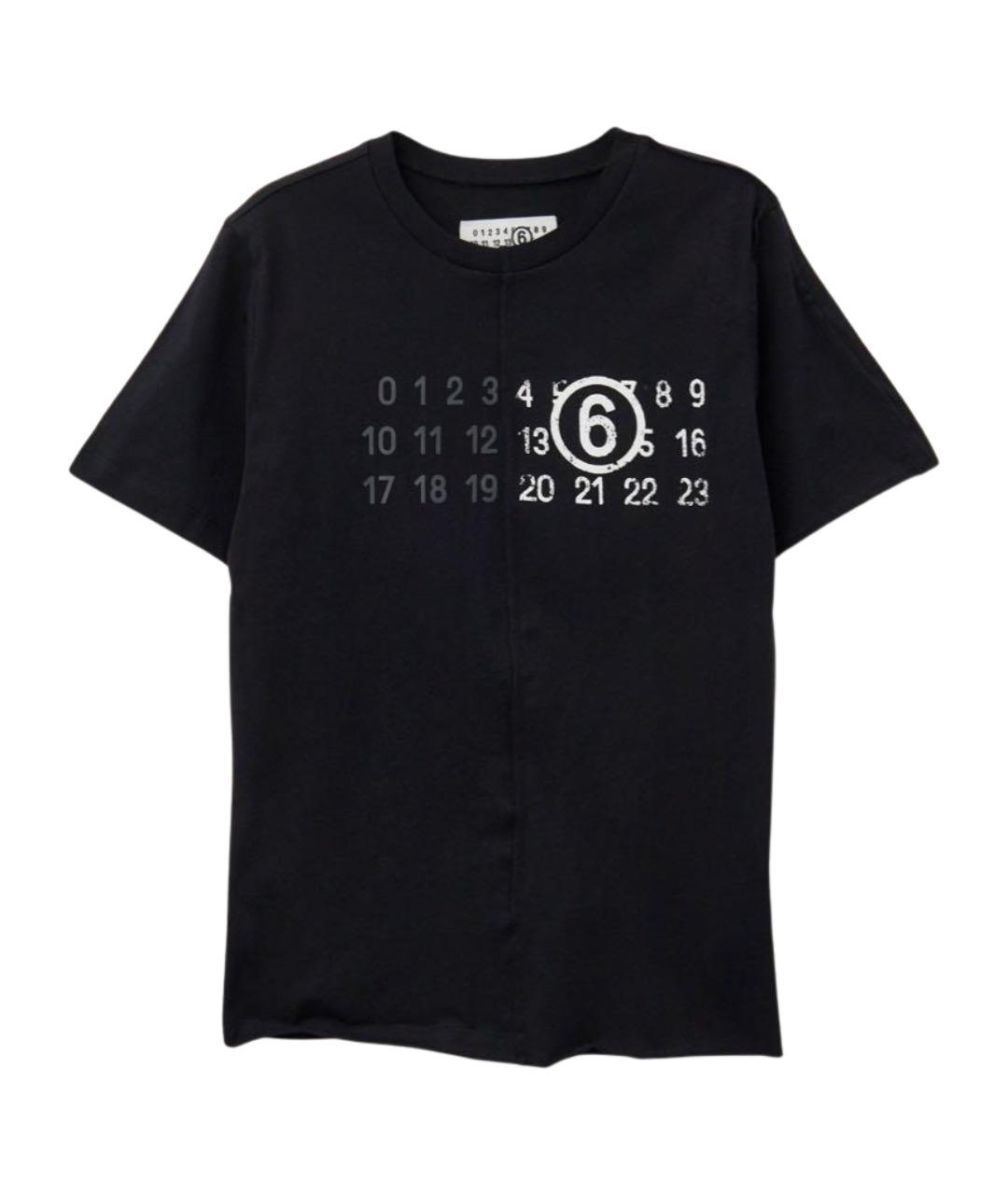 MM6 MAISON MARGIELA Черная хлопковая футболка, фото 1