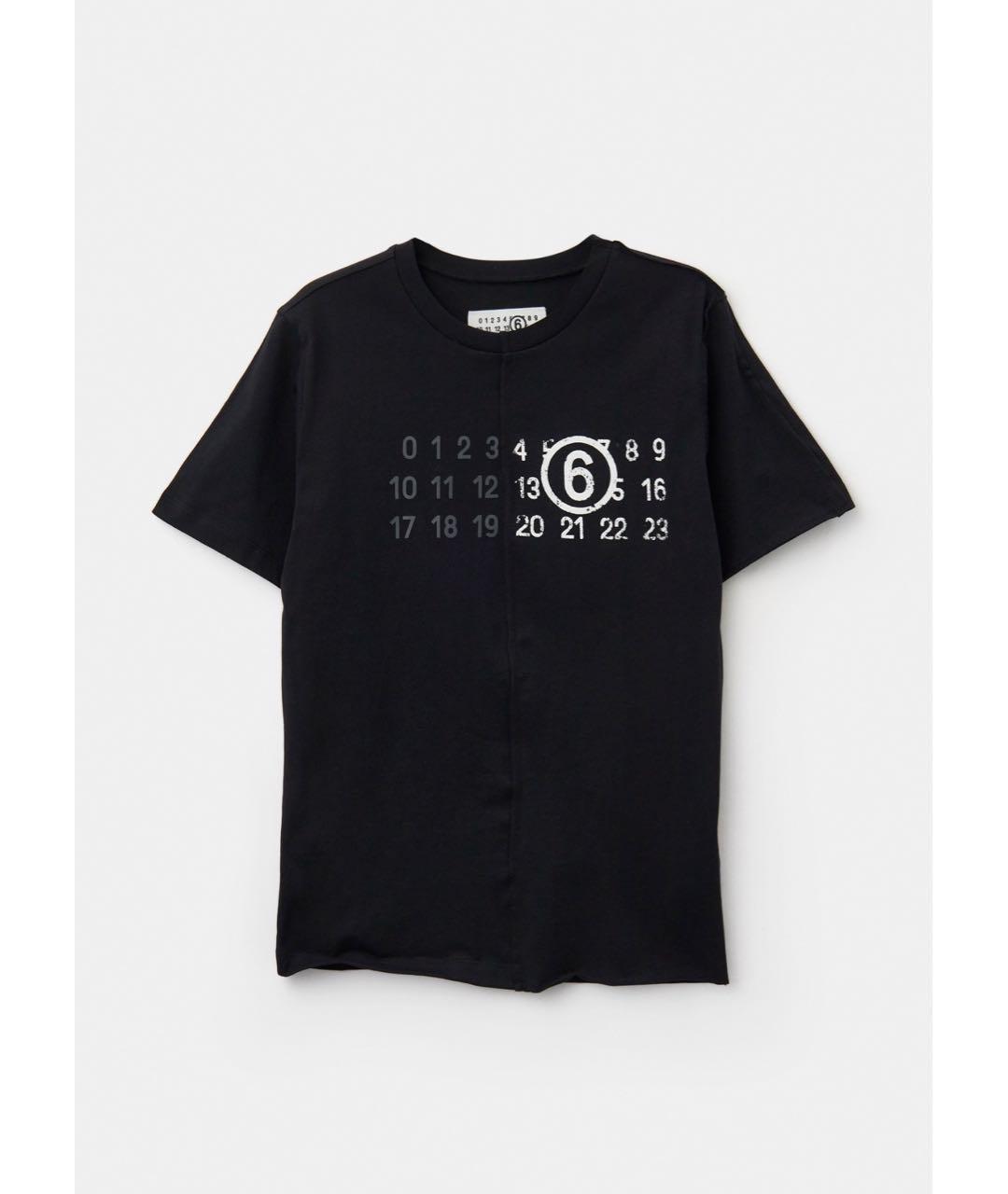 MM6 MAISON MARGIELA Черная хлопковая футболка, фото 5