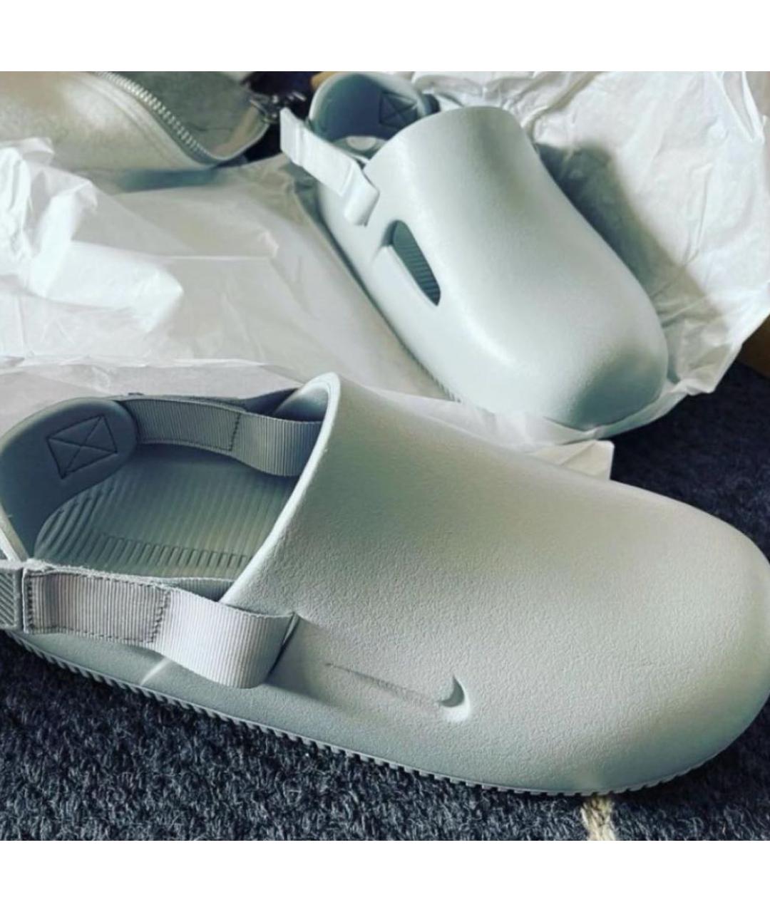 NIKE Серые шлепанцы, фото 7