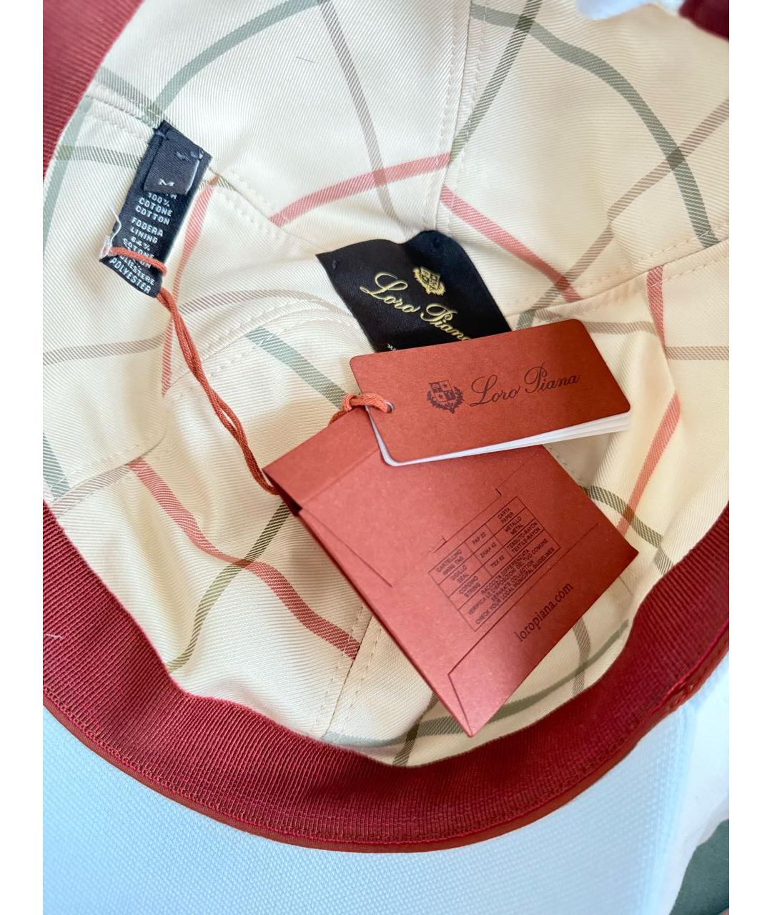 LORO PIANA Голубая хлопковая кепка/бейсболка, фото 5