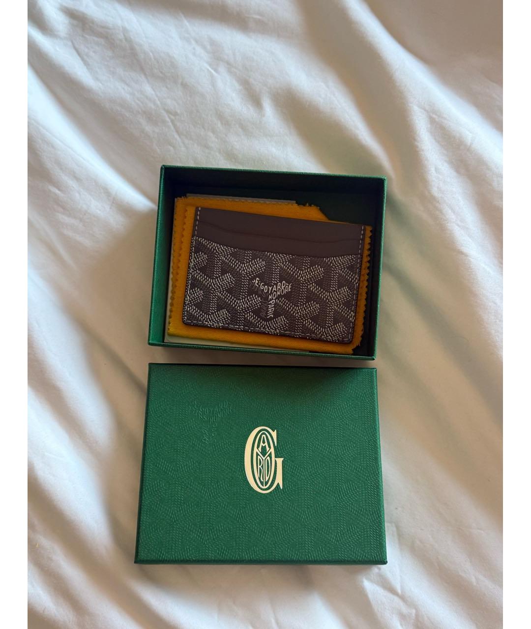 GOYARD Серый кожаный кардхолдер, фото 2