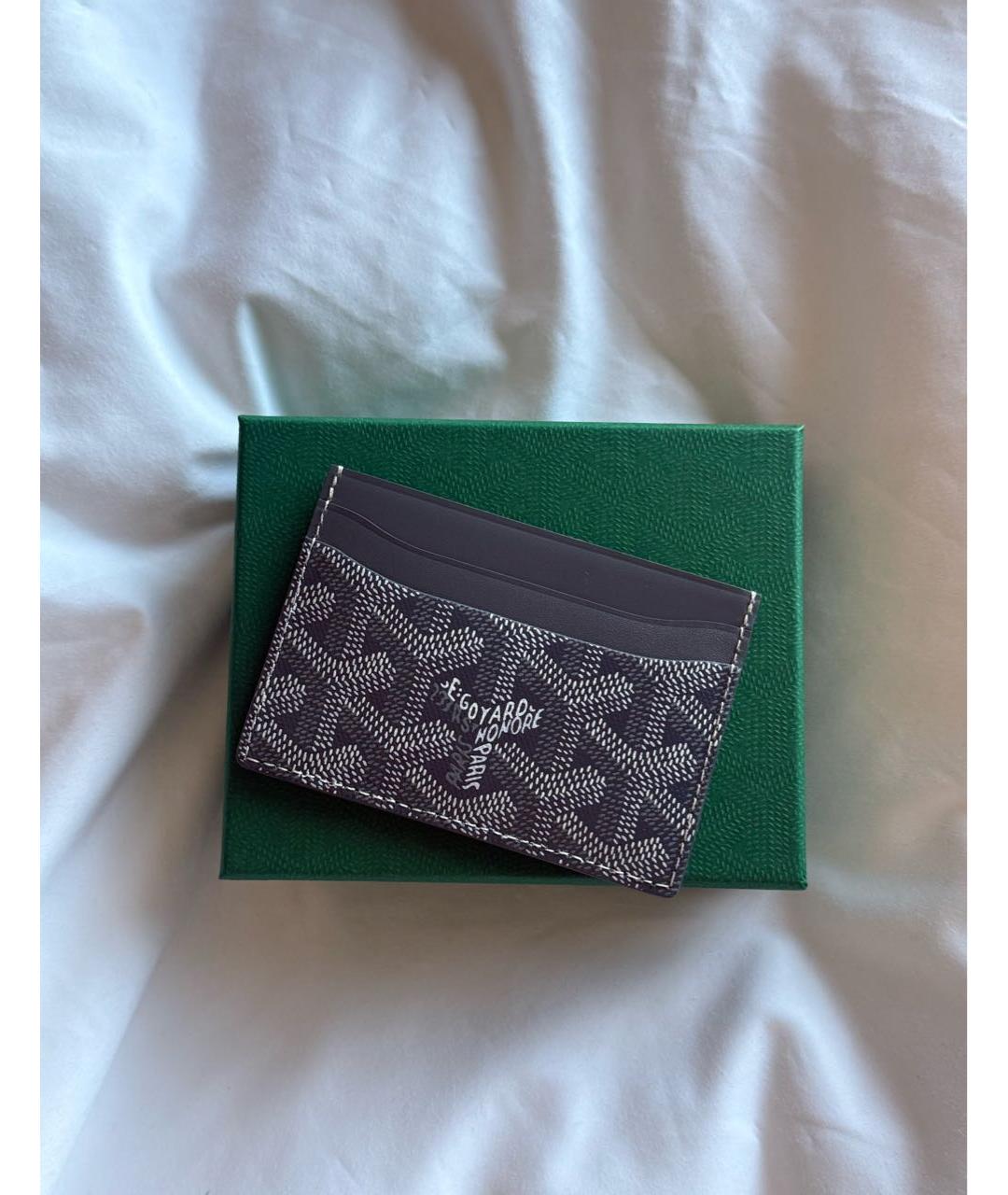 GOYARD Серый кожаный кардхолдер, фото 1