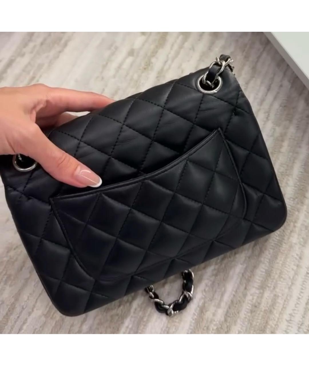 CHANEL Черная кожаная сумка через плечо, фото 3