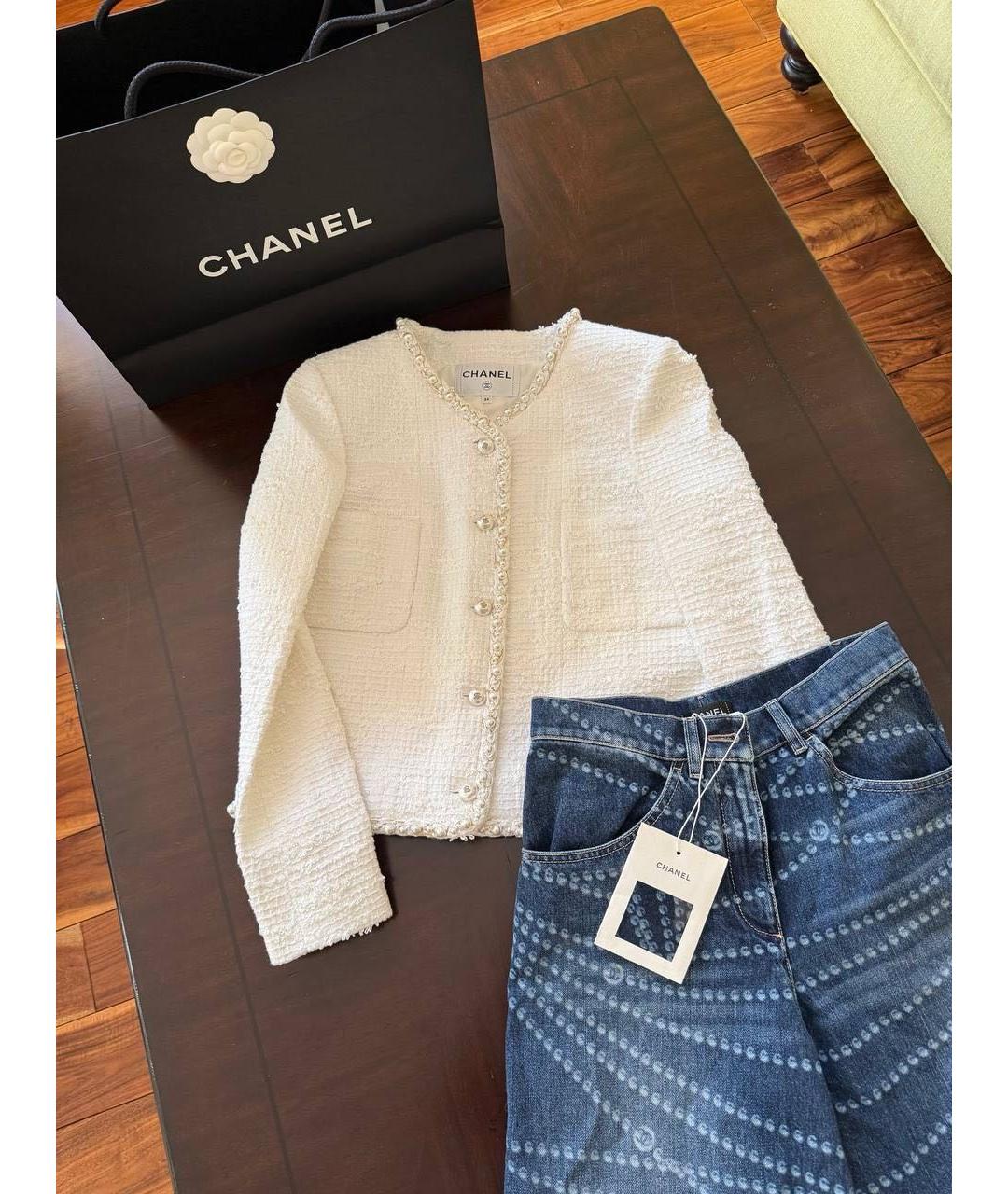 CHANEL Синие прямые джинсы, фото 3