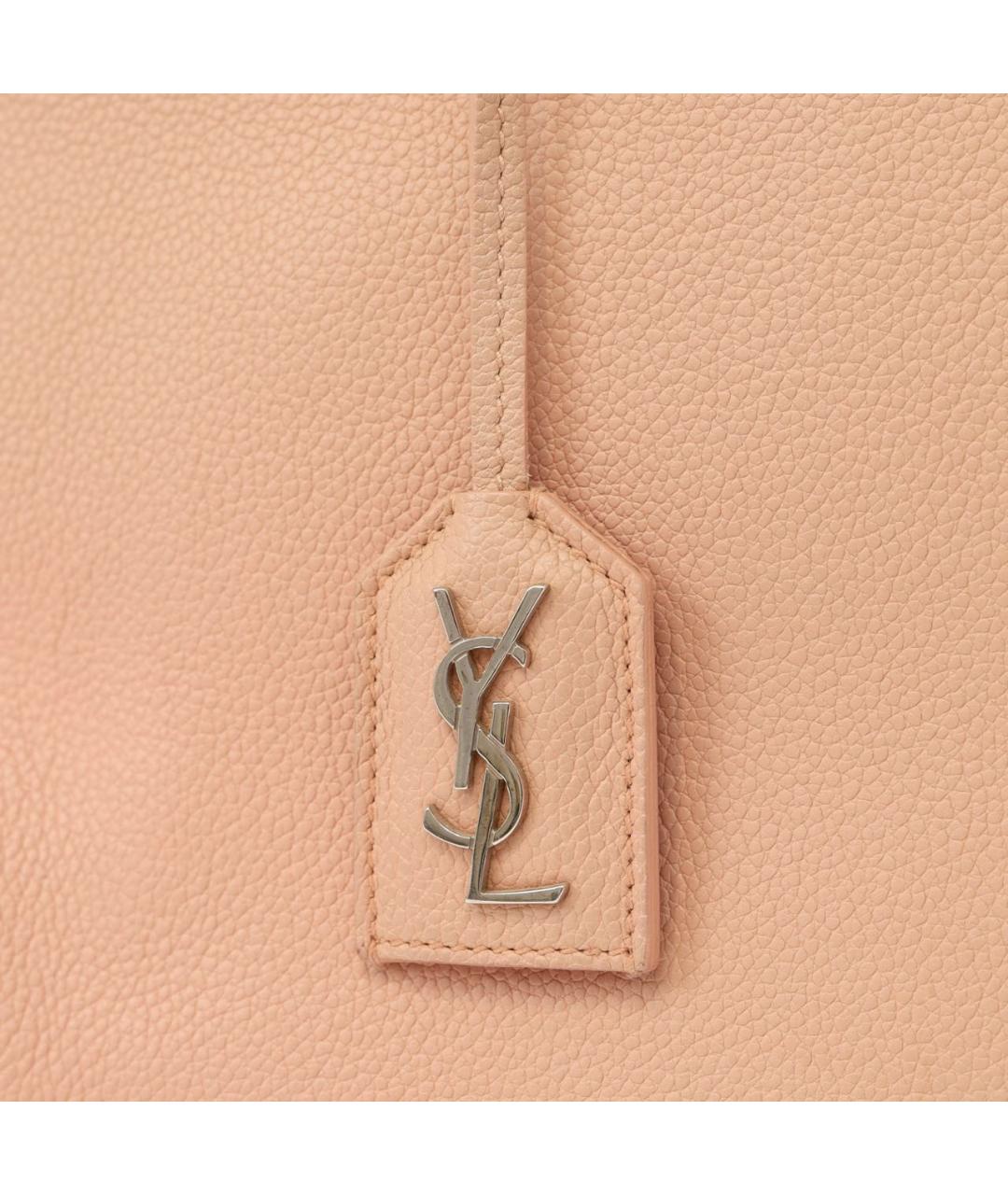 SAINT LAURENT Розовая кожаная сумка через плечо, фото 5