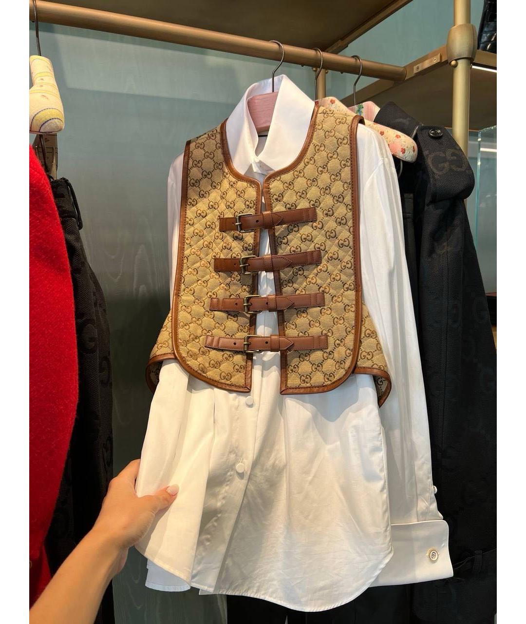 GUCCI Коричневая жилетка, фото 4