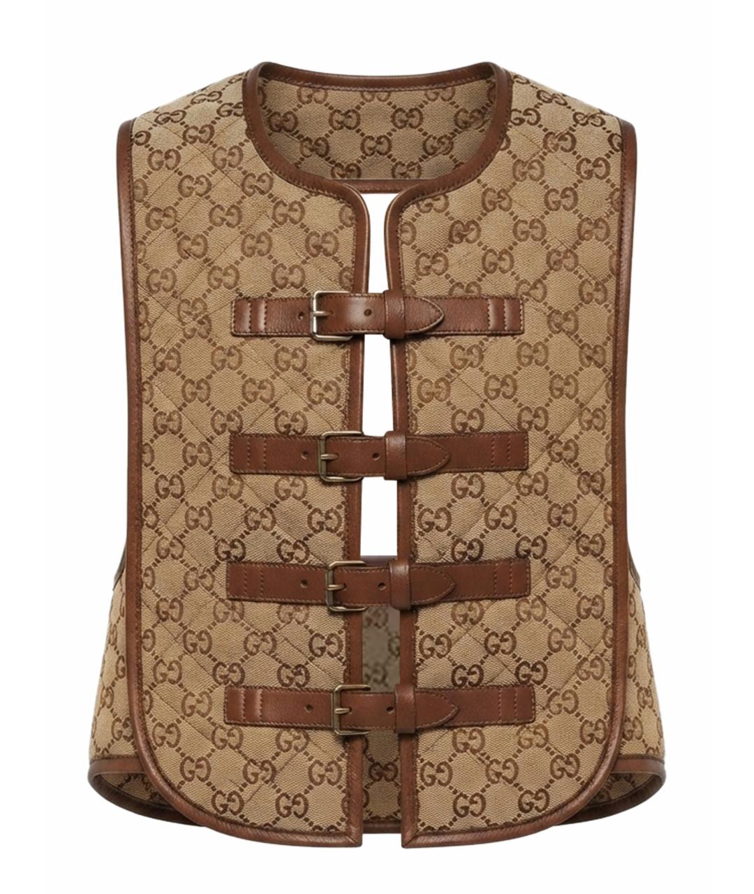 GUCCI Коричневая жилетка, фото 1