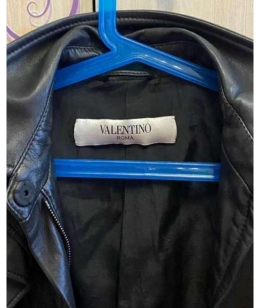 VALENTINO Черная кожаная куртка, фото 4