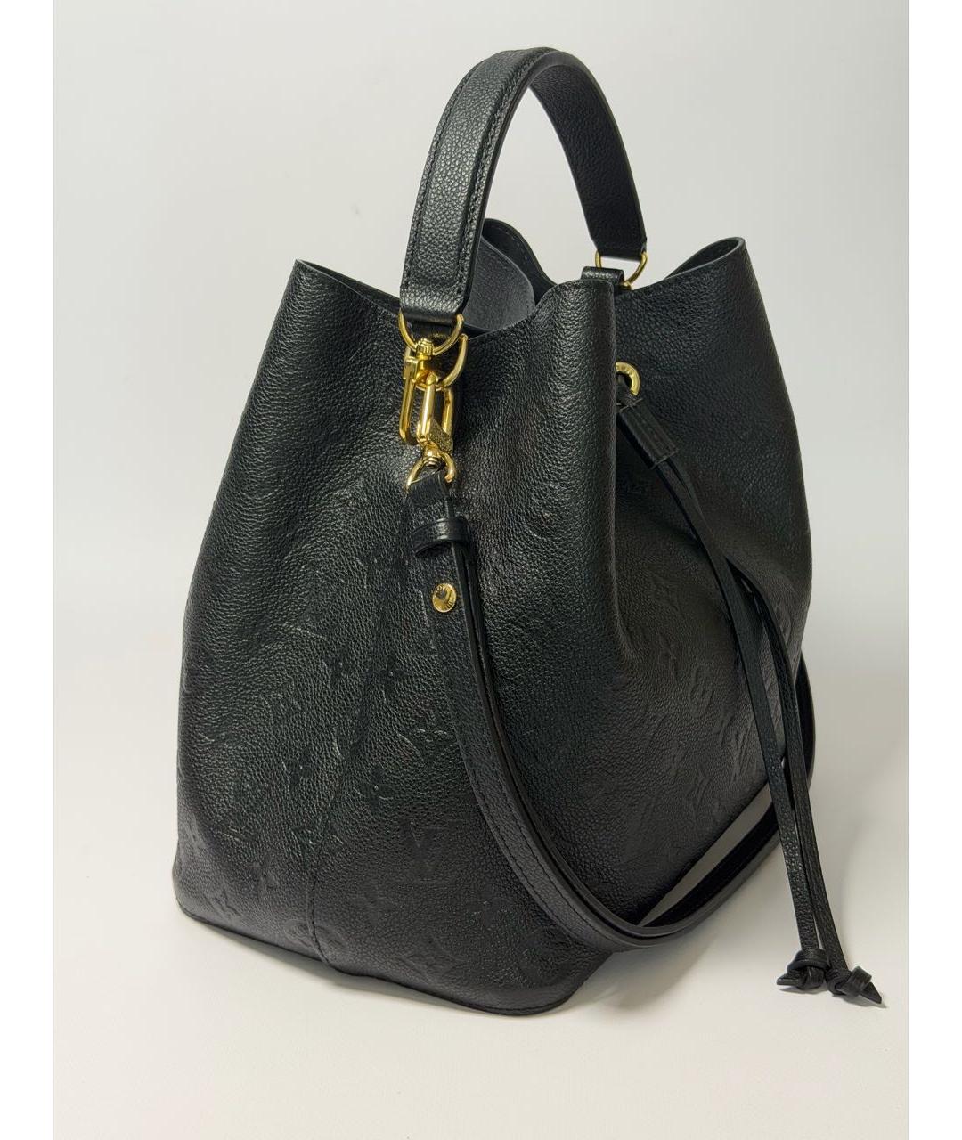LOUIS VUITTON Черная кожаная сумка через плечо, фото 2