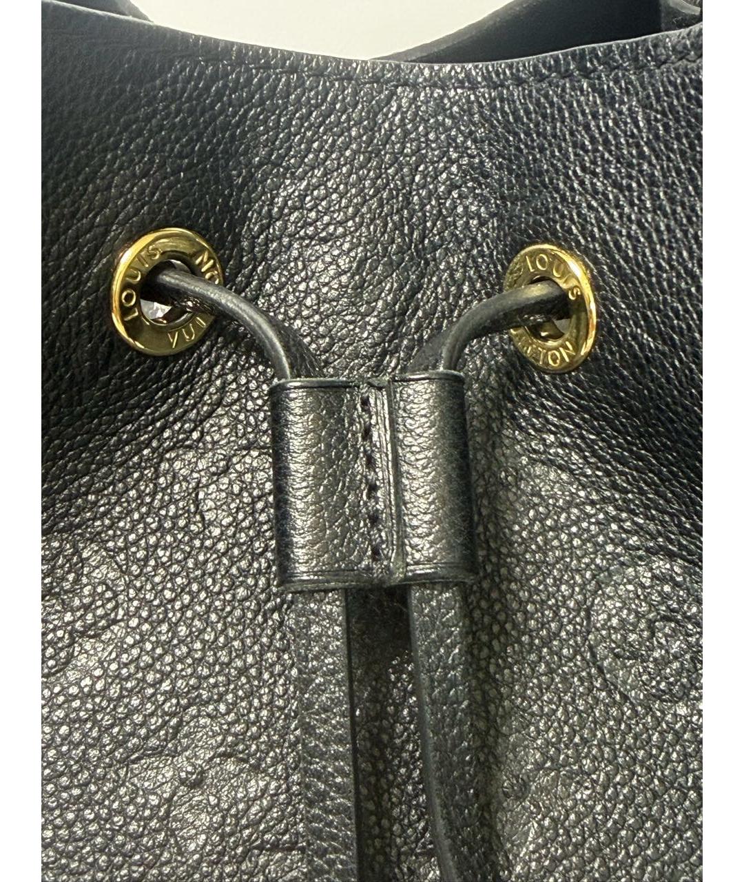 LOUIS VUITTON Черная кожаная сумка через плечо, фото 7