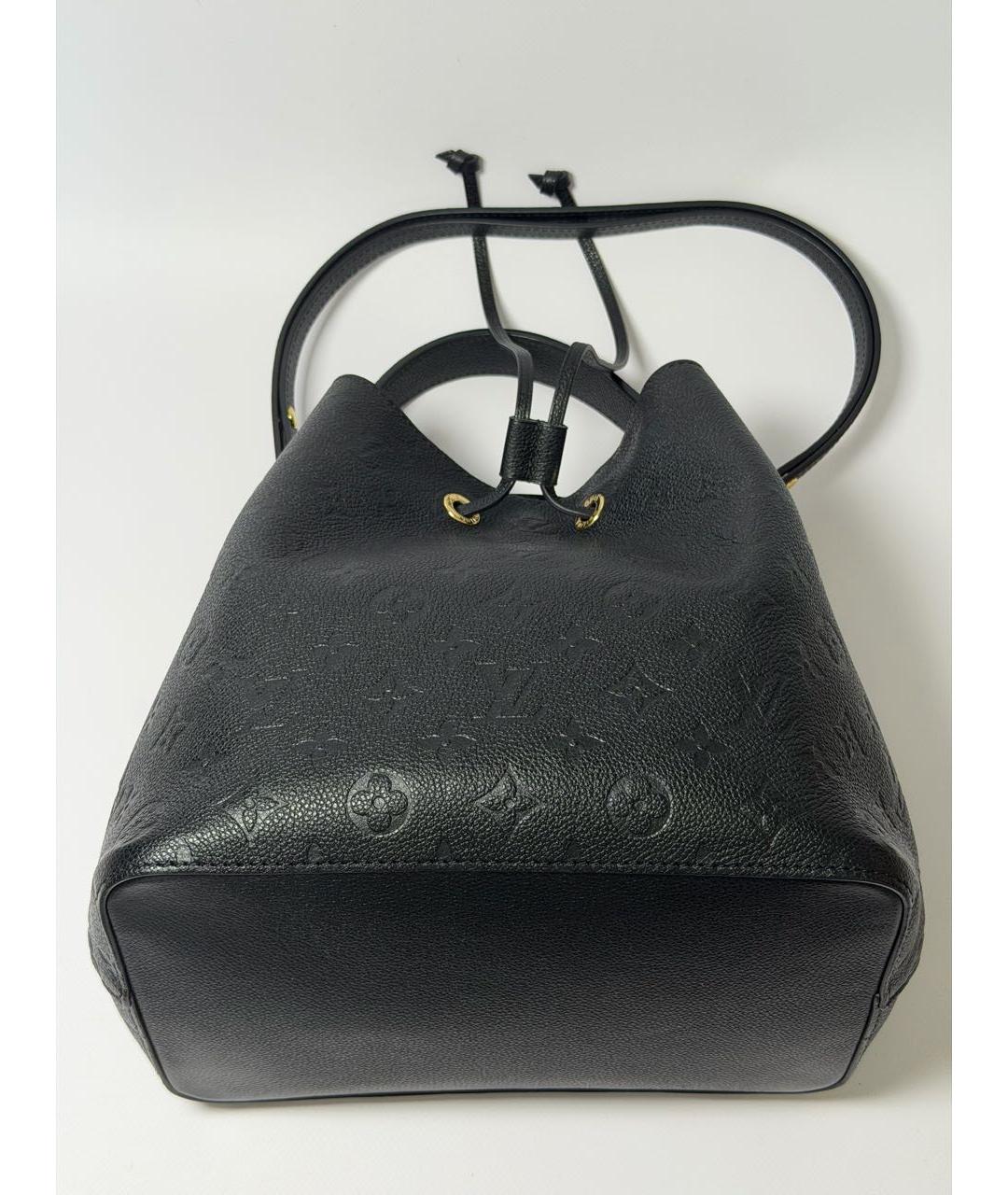 LOUIS VUITTON Черная кожаная сумка через плечо, фото 5