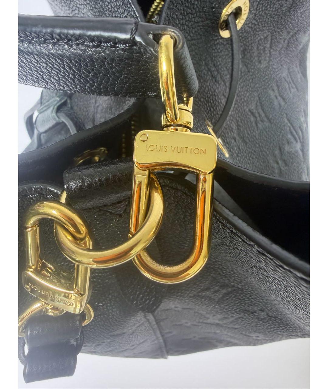 LOUIS VUITTON Черная кожаная сумка через плечо, фото 8
