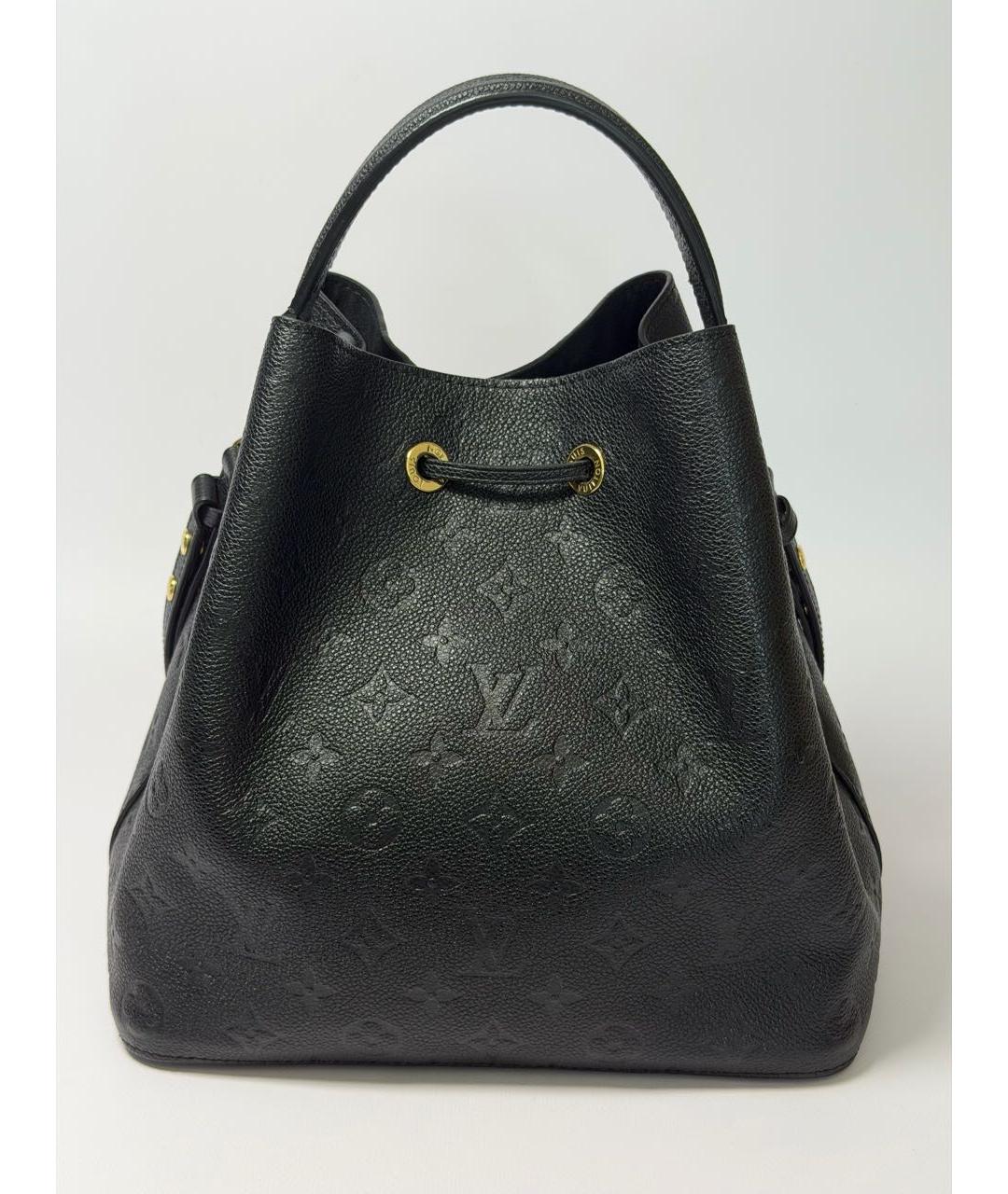 LOUIS VUITTON Черная кожаная сумка через плечо, фото 3