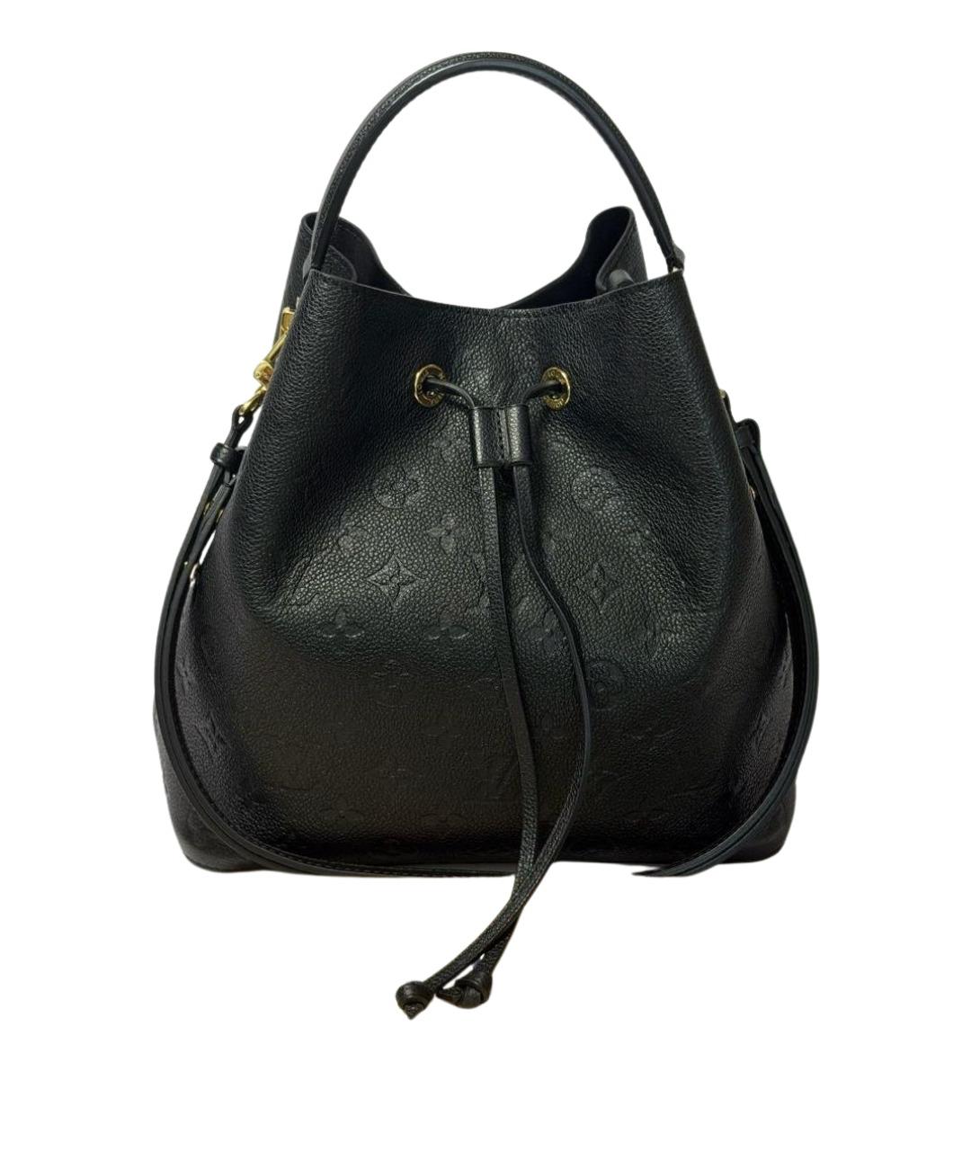 LOUIS VUITTON Черная кожаная сумка через плечо, фото 1