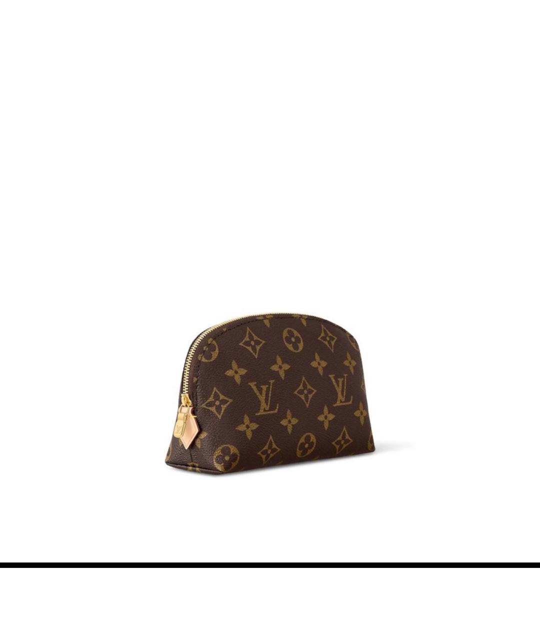 LOUIS VUITTON Коричневая жаккардовая косметичка, фото 9