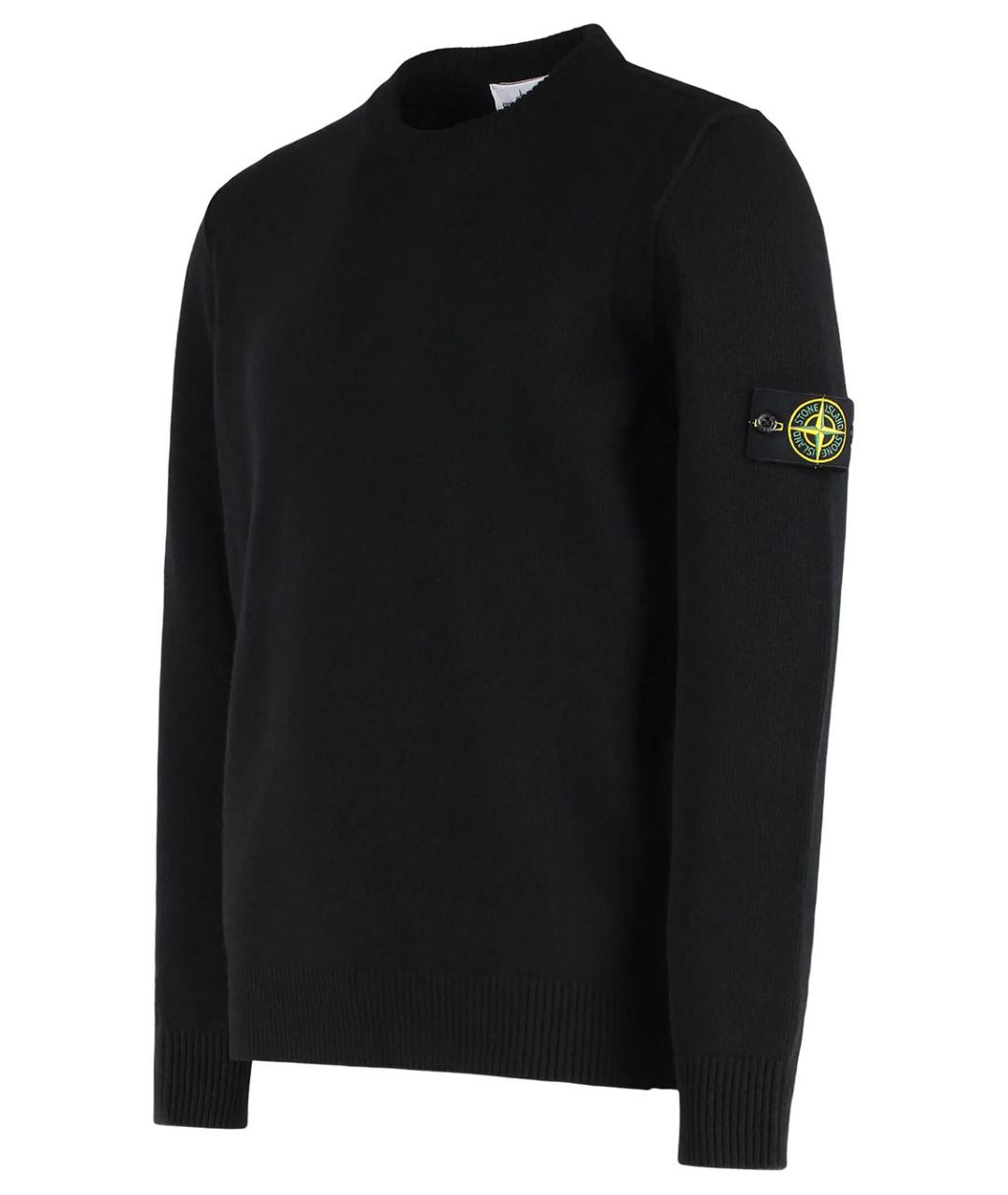 STONE ISLAND Черный шерстяной джемпер / свитер, фото 3