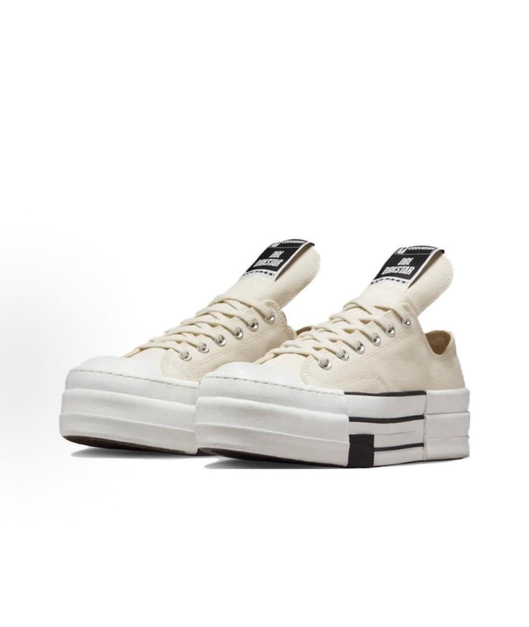 RICK OWENS DRKSHDW Бежевые высокие кроссовки / кеды, фото 2